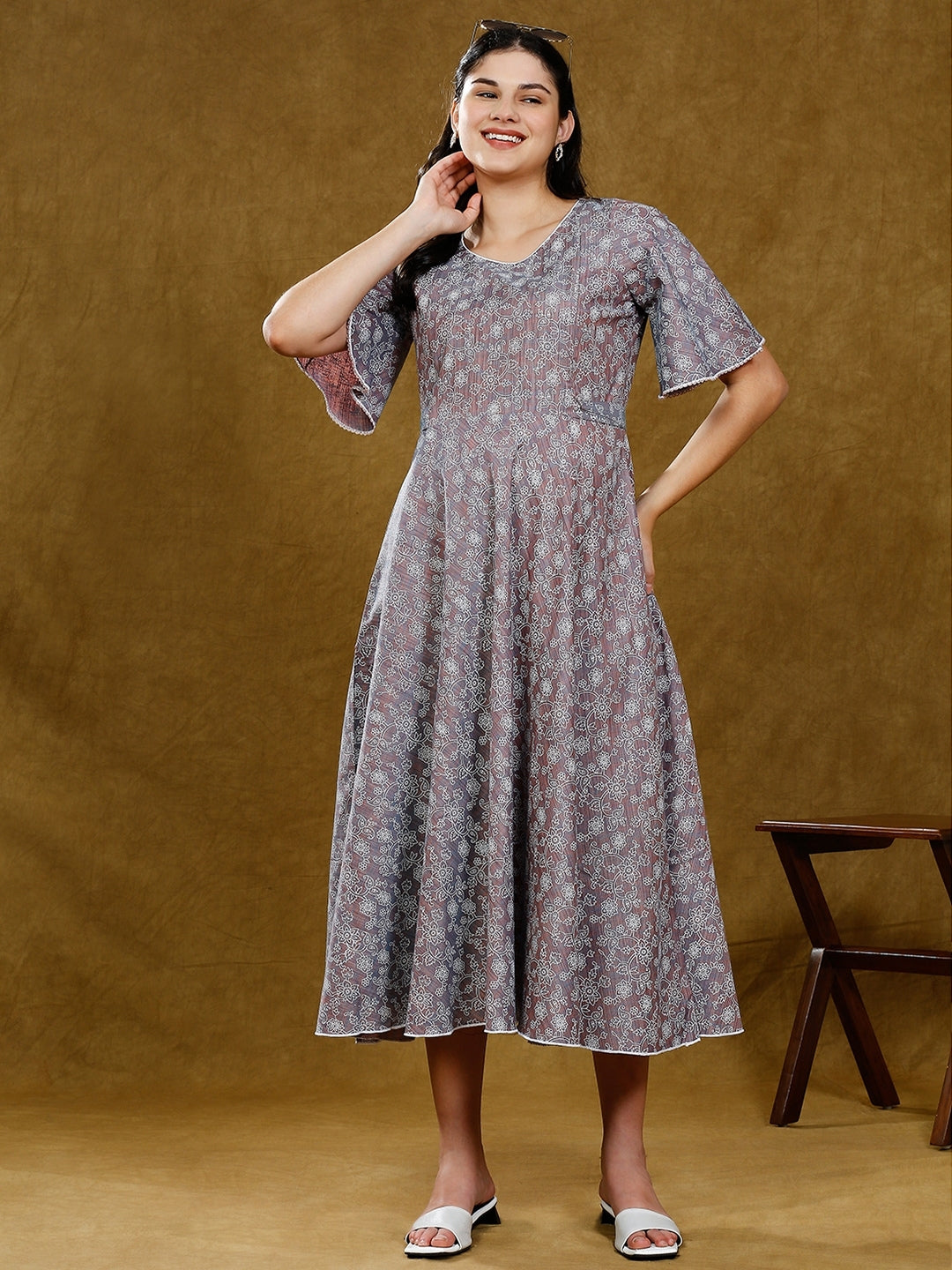 TRENDY PREGNANCY FLARE KURTA WITH POCKET