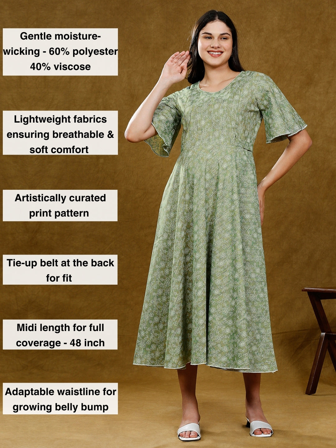 TRENDY NURSING FLARE KURTA WITH POCKET