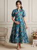 CLASSIC MATERNITY DRESS GOWN WITH NURSING ACCESS