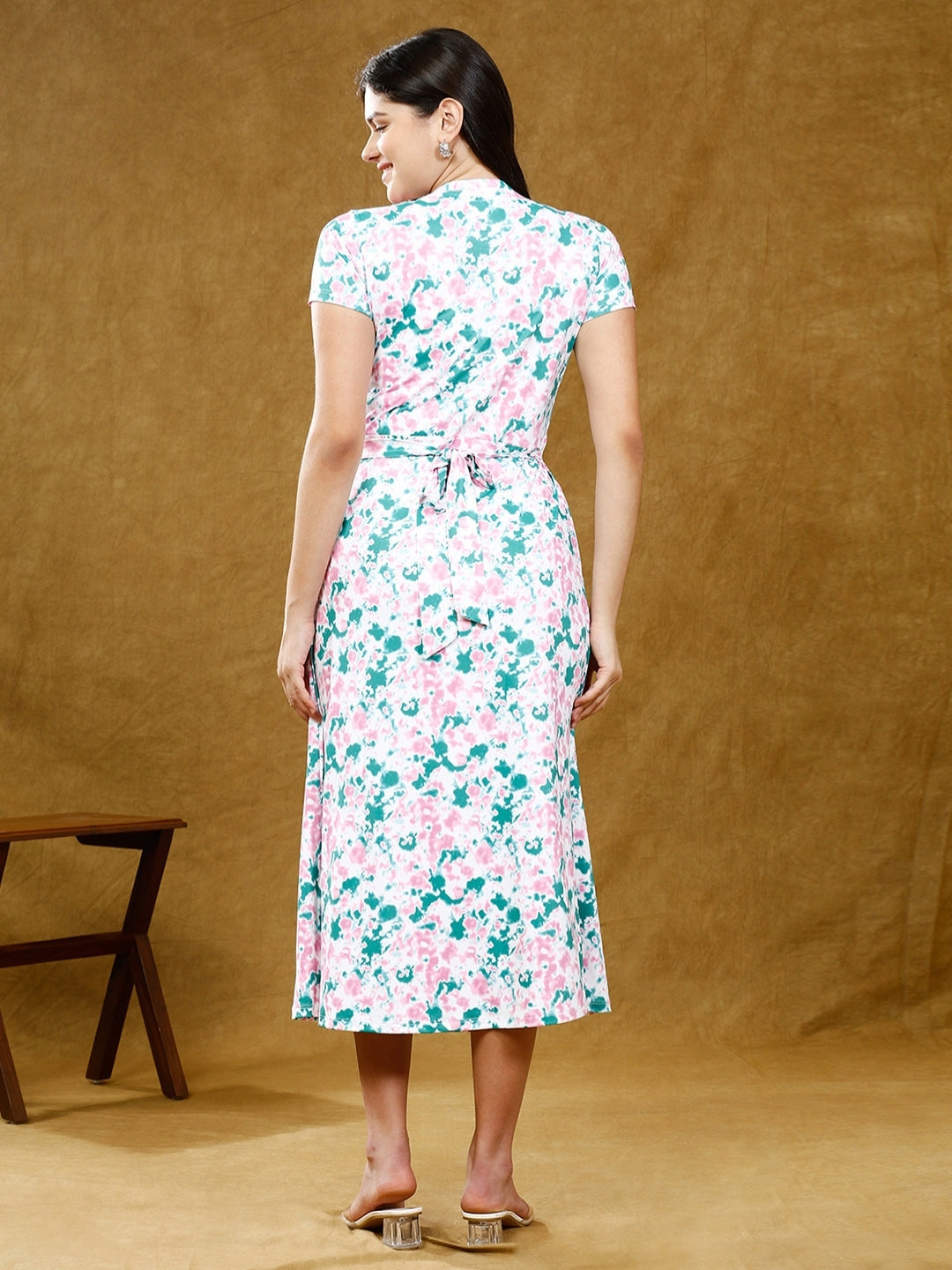 STYLISH ZIPLESS PREGNANCY DRESS WITH POCKETS