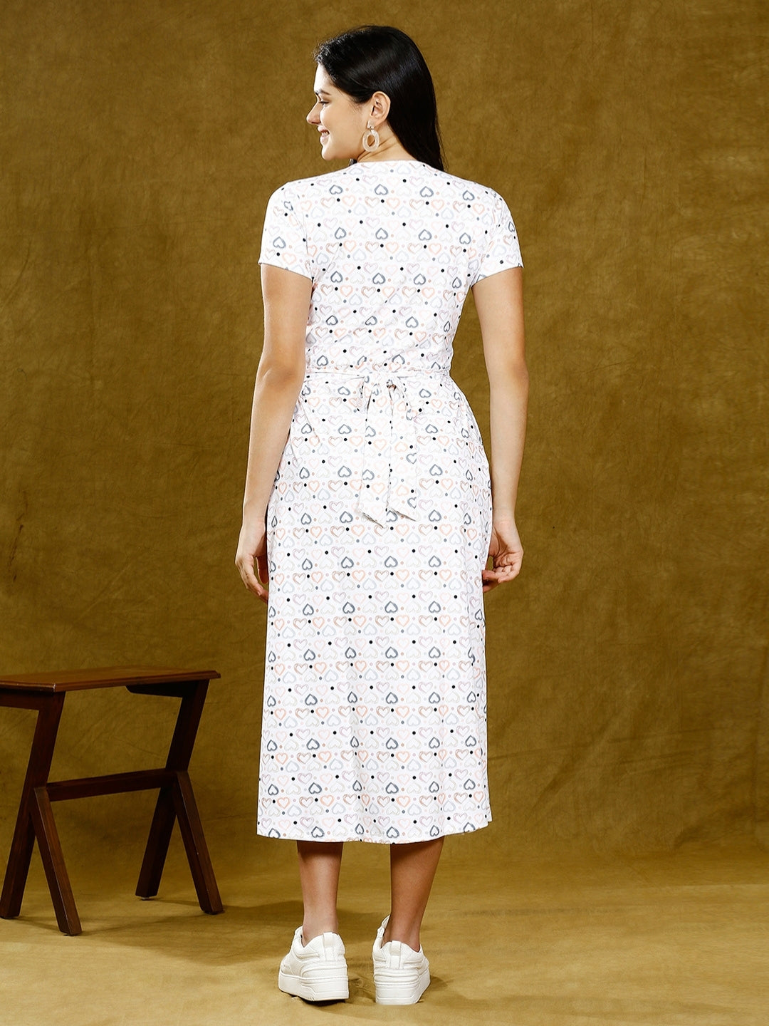 ENHANCE IN ZIPLESS PREGNANCY DRESS WITH POCKETS