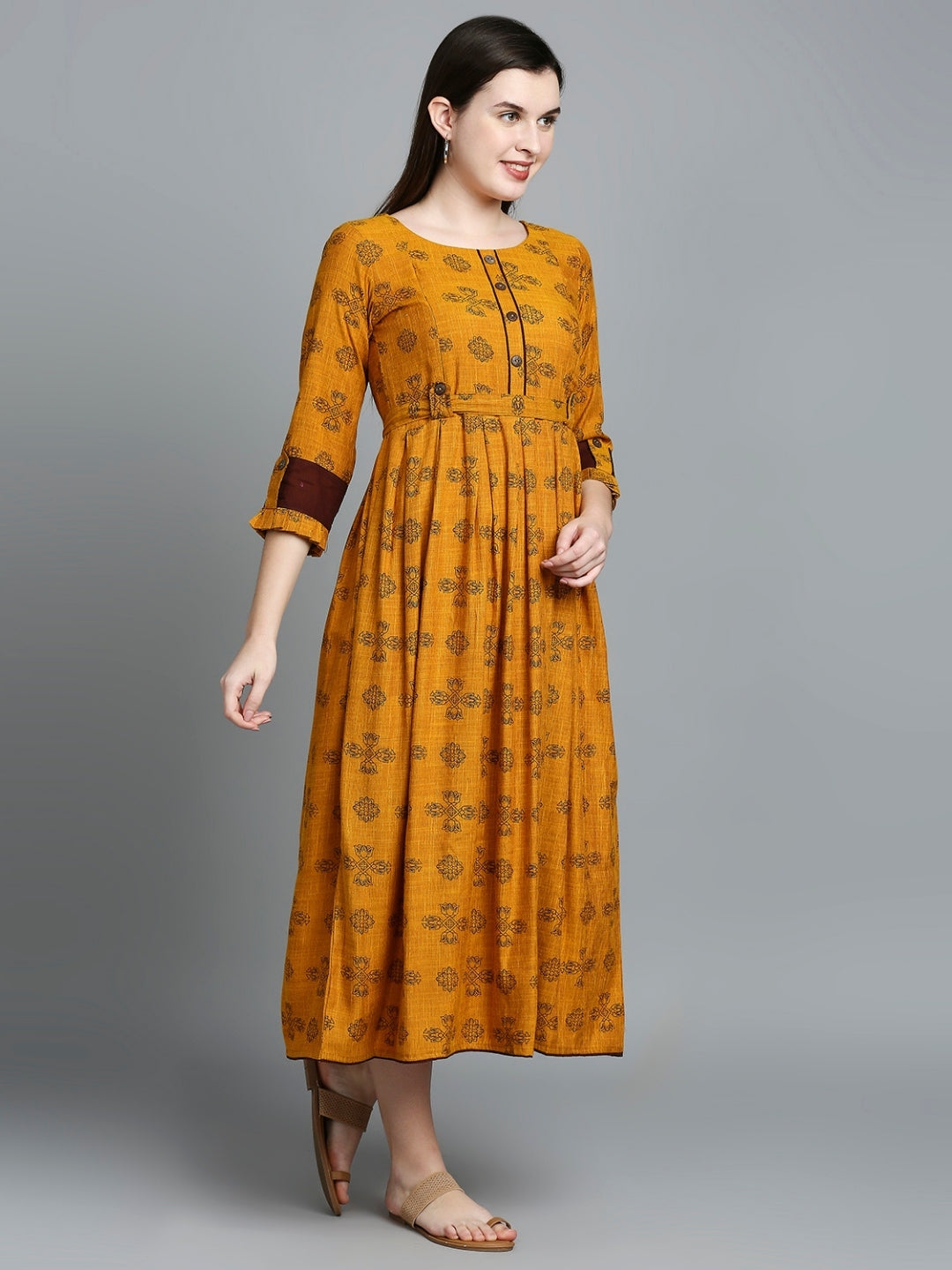 ELEGANT NURSING FLARED KURTA FOR PREGNANCY