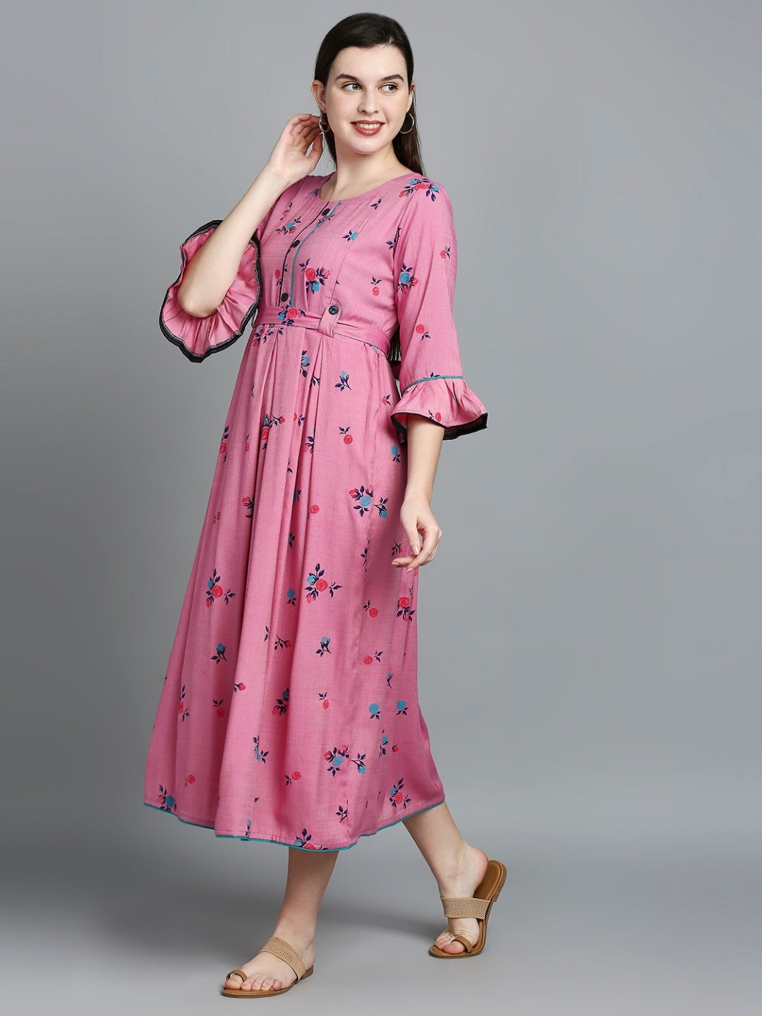 ELEGANT FEEDING FLARED KURTA FOR NURSING