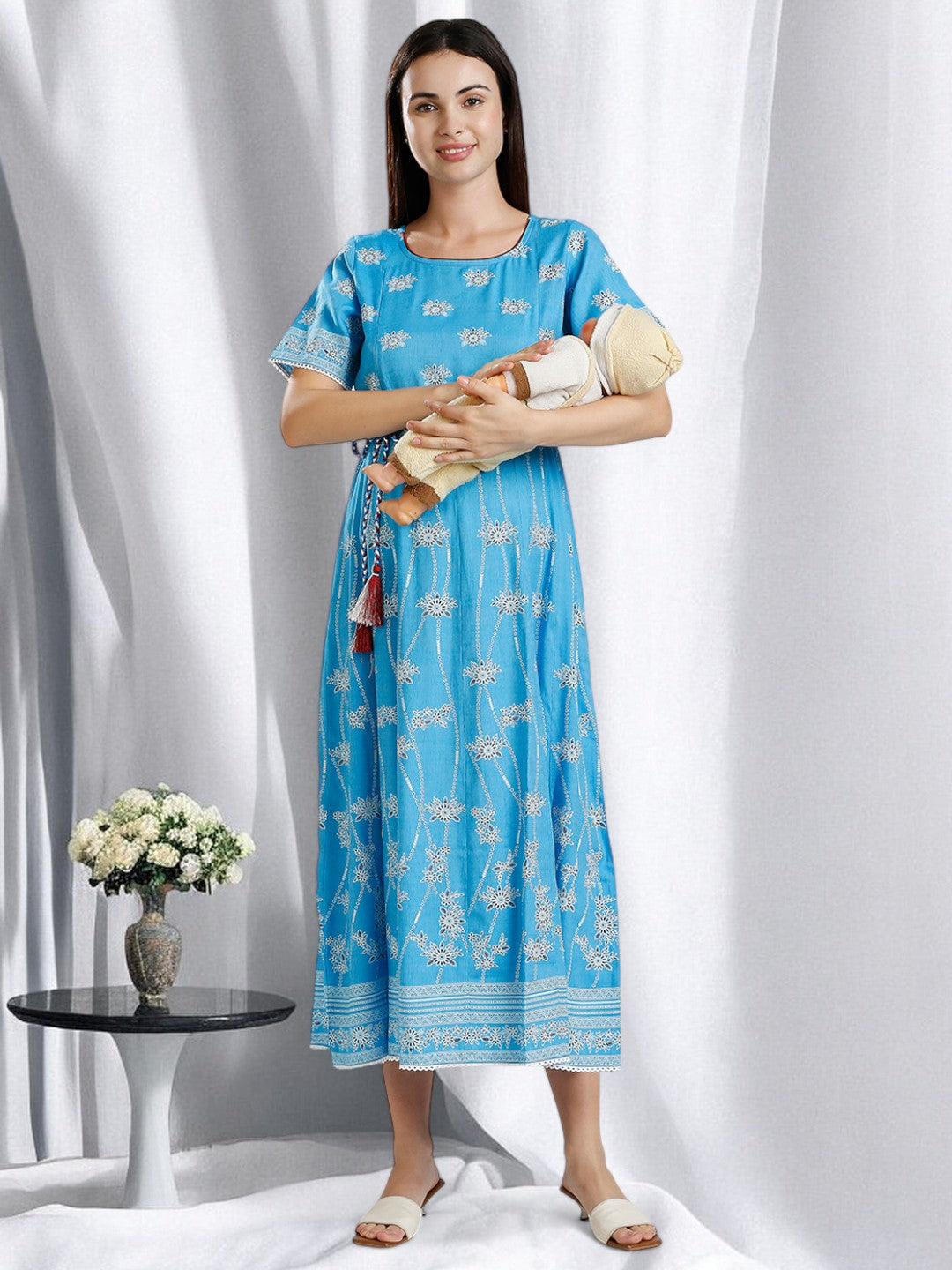 ELEGANT ETHNIC ANARAKALI FOR NURSING WOMEN