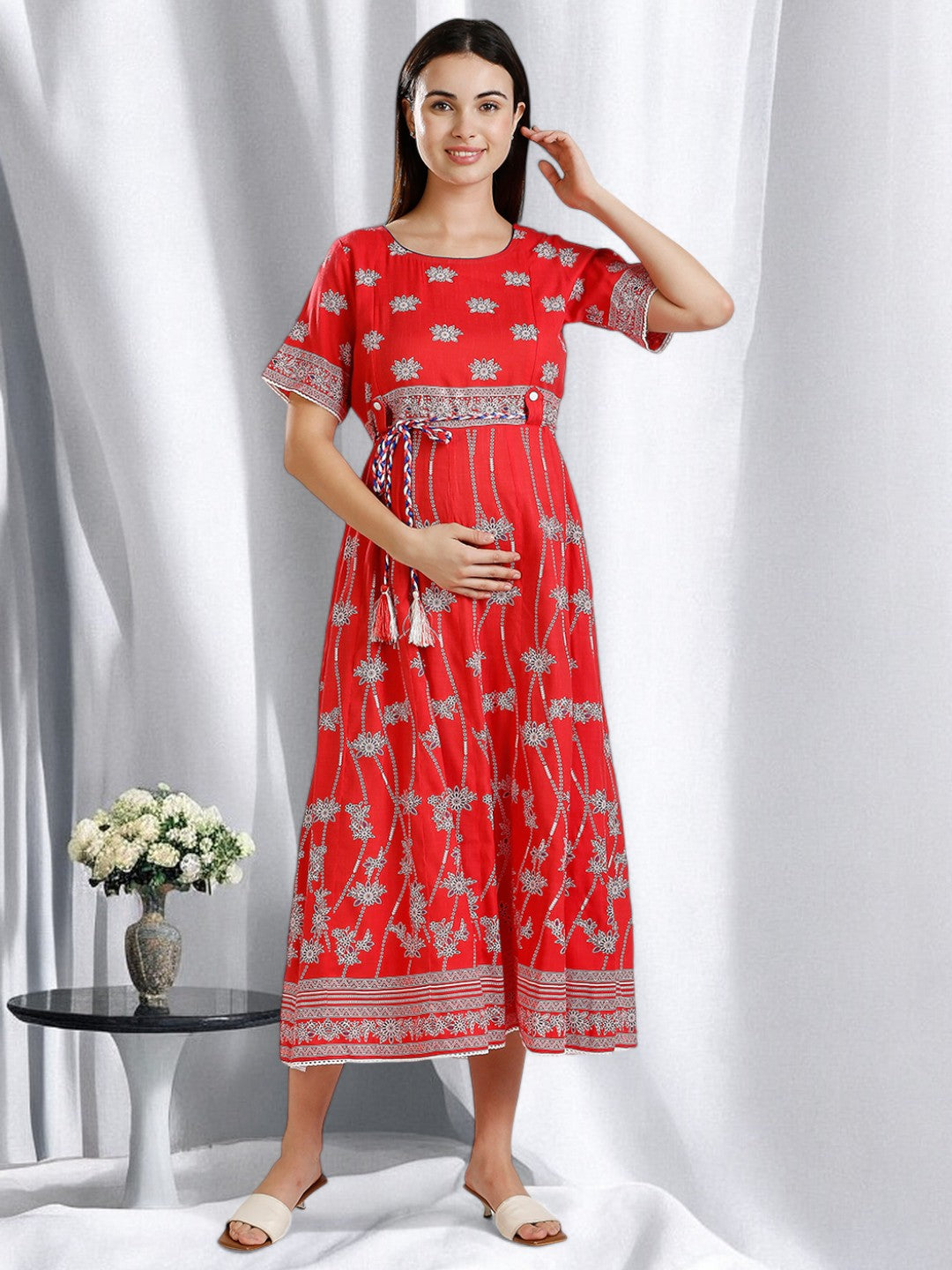 ELEGANT ETHNIC ANARAKALI FOR PREGNANT WOMEN