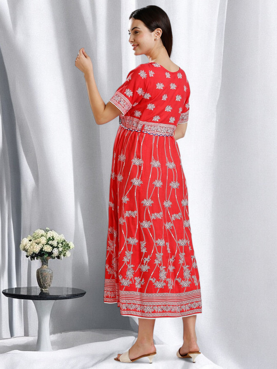 ELEGANT ETHNIC ANARAKALI FOR PREGNANT WOMEN