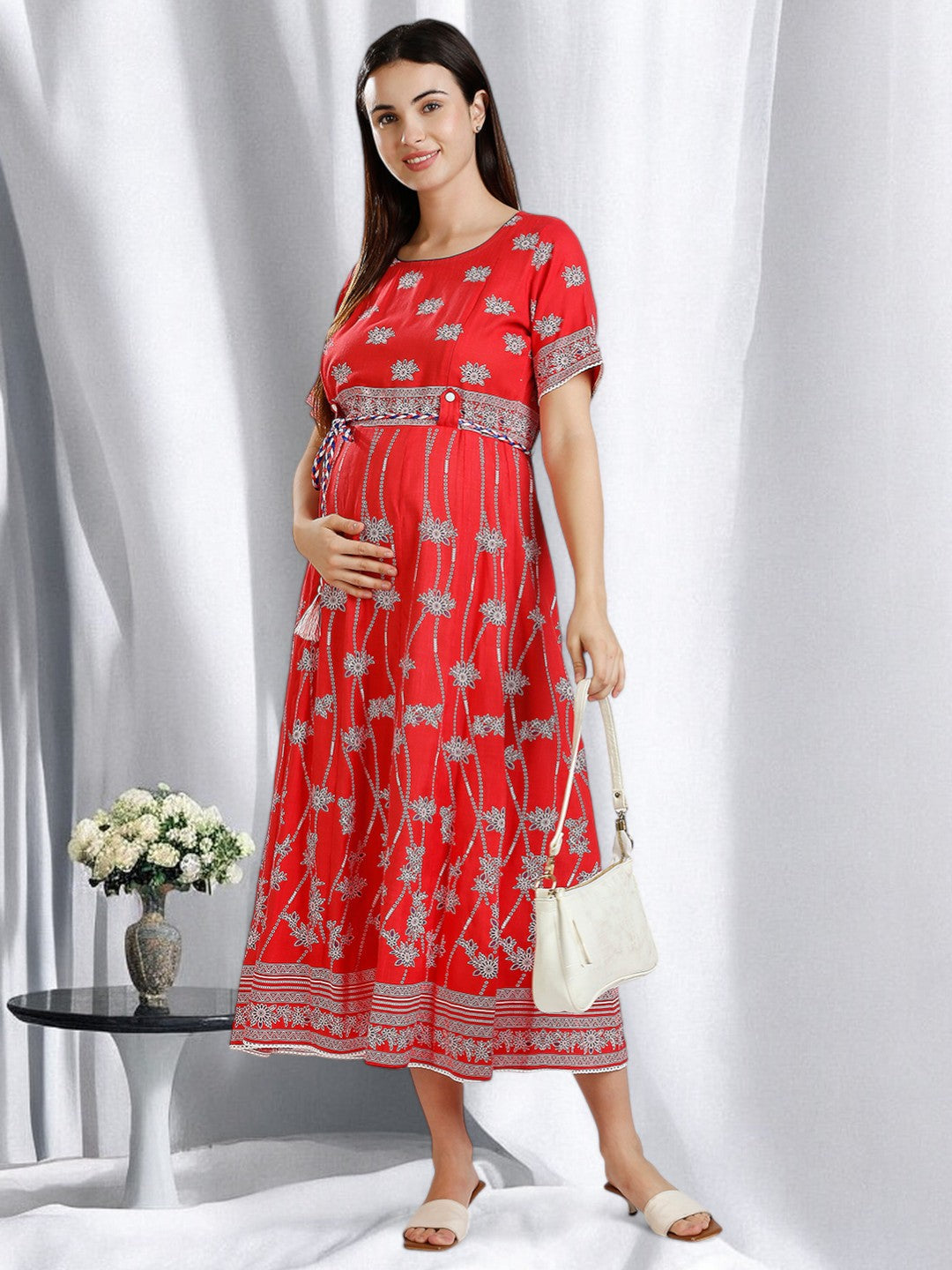 ELEGANT ETHNIC ANARAKALI FOR PREGNANT WOMEN