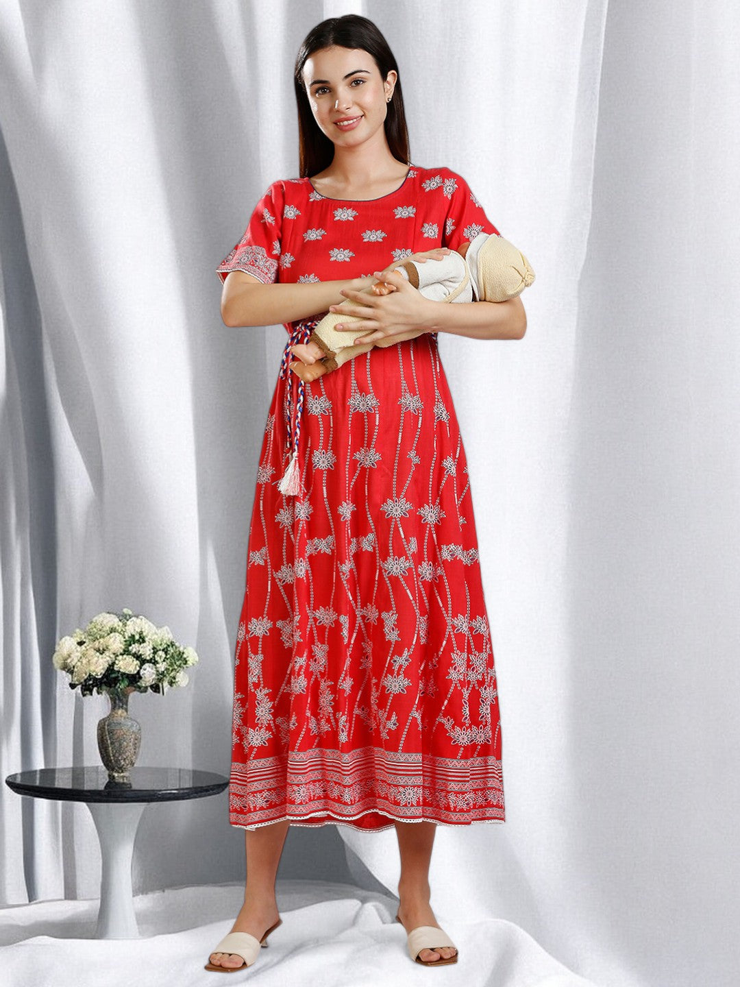 ELEGANT ETHNIC ANARAKALI FOR PREGNANT WOMEN