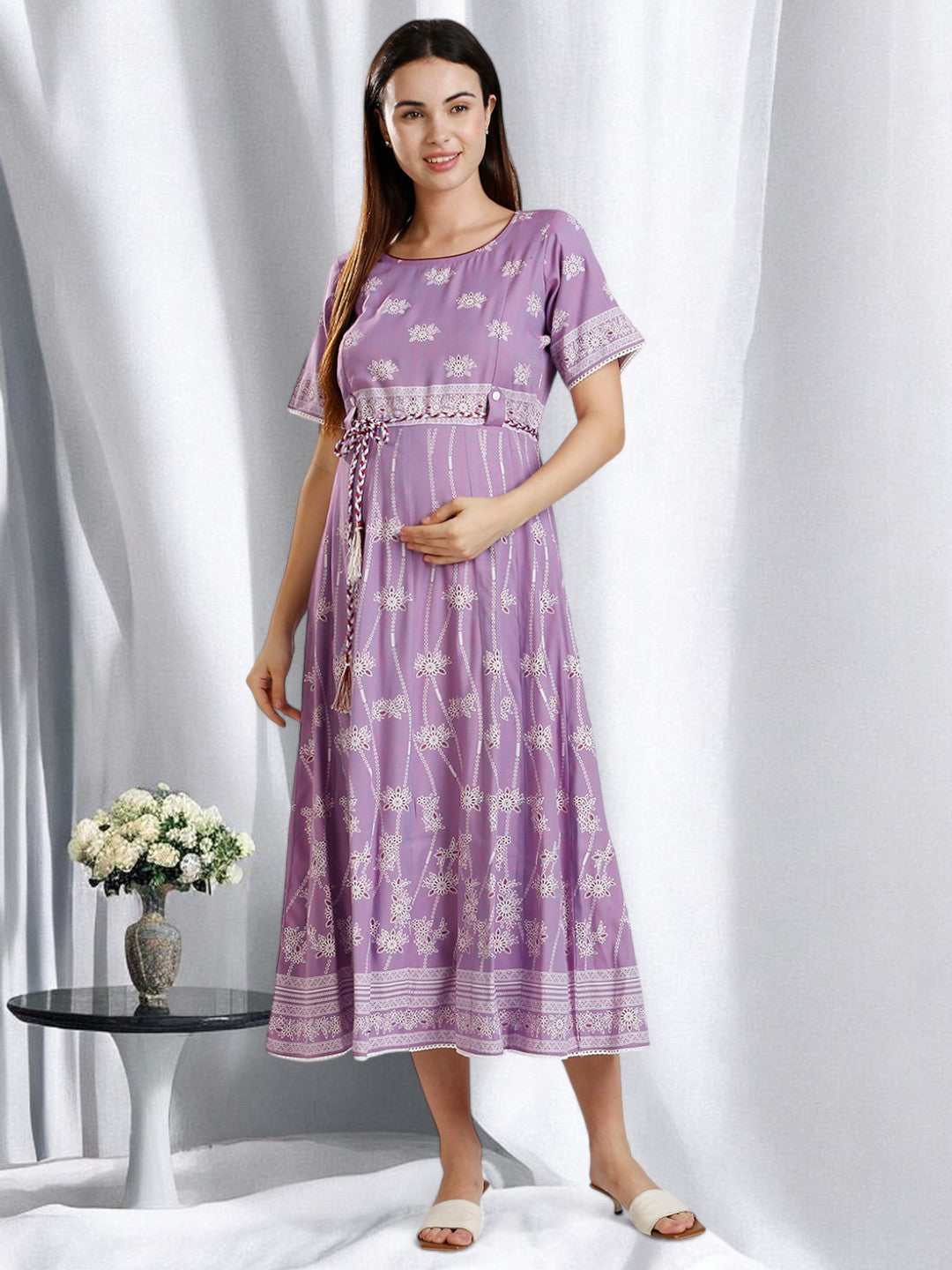 ELEGANT ETHNIC MATERNITY ANARAKALI FOR WOMEN