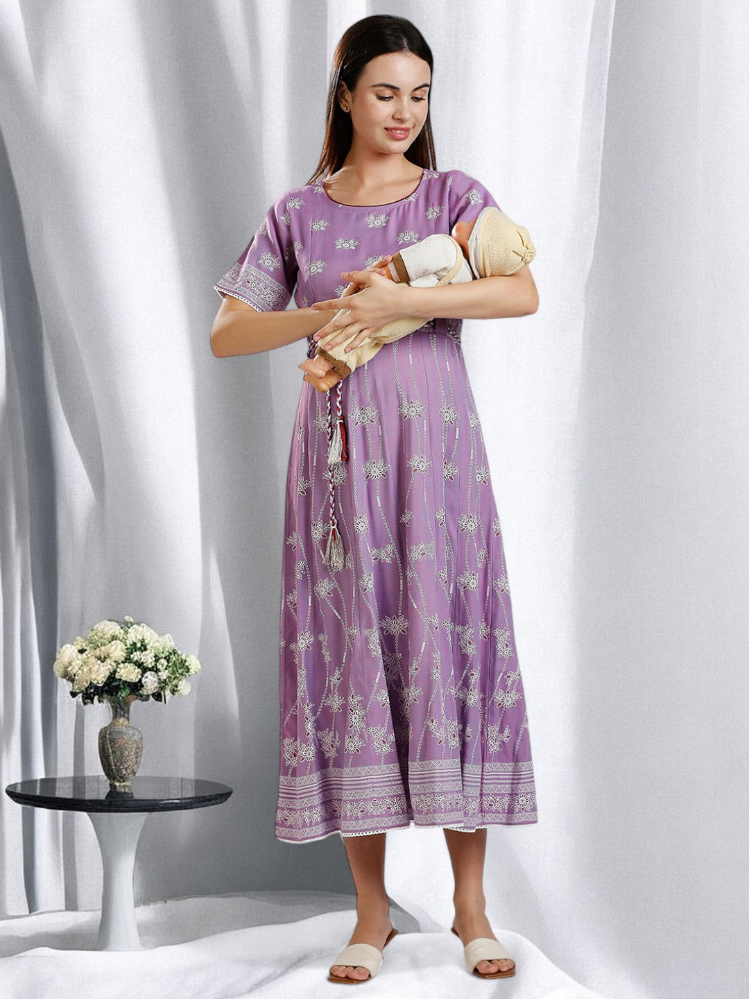 ELEGANT ETHNIC MATERNITY ANARAKALI FOR WOMEN