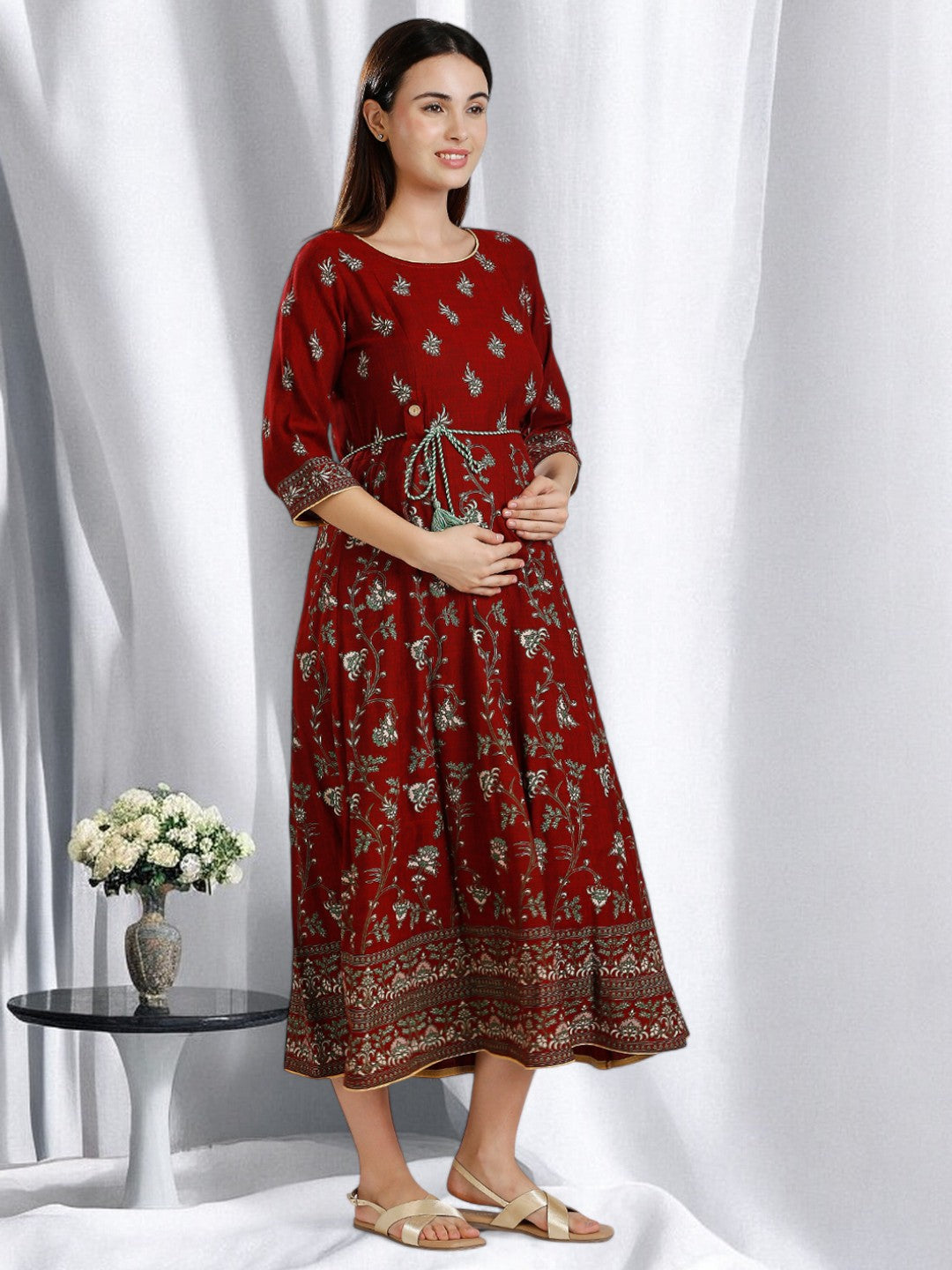 CLASSIC ETHNIC MATERNITY ANARAKALI FOR WOMEN
