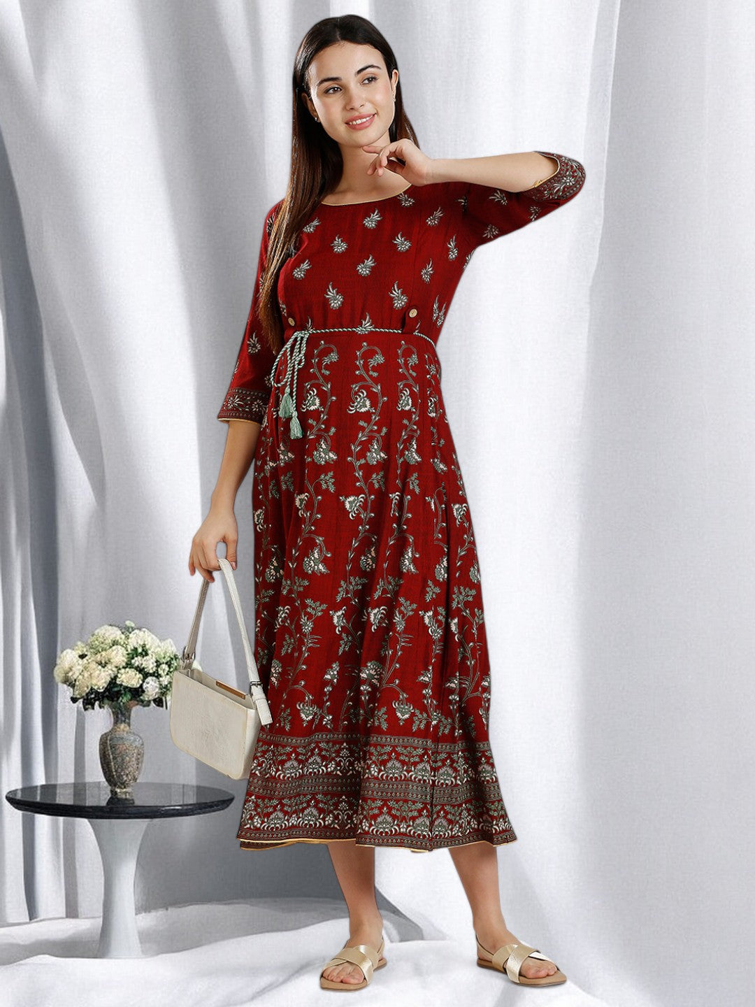 CLASSIC ETHNIC MATERNITY ANARAKALI FOR WOMEN