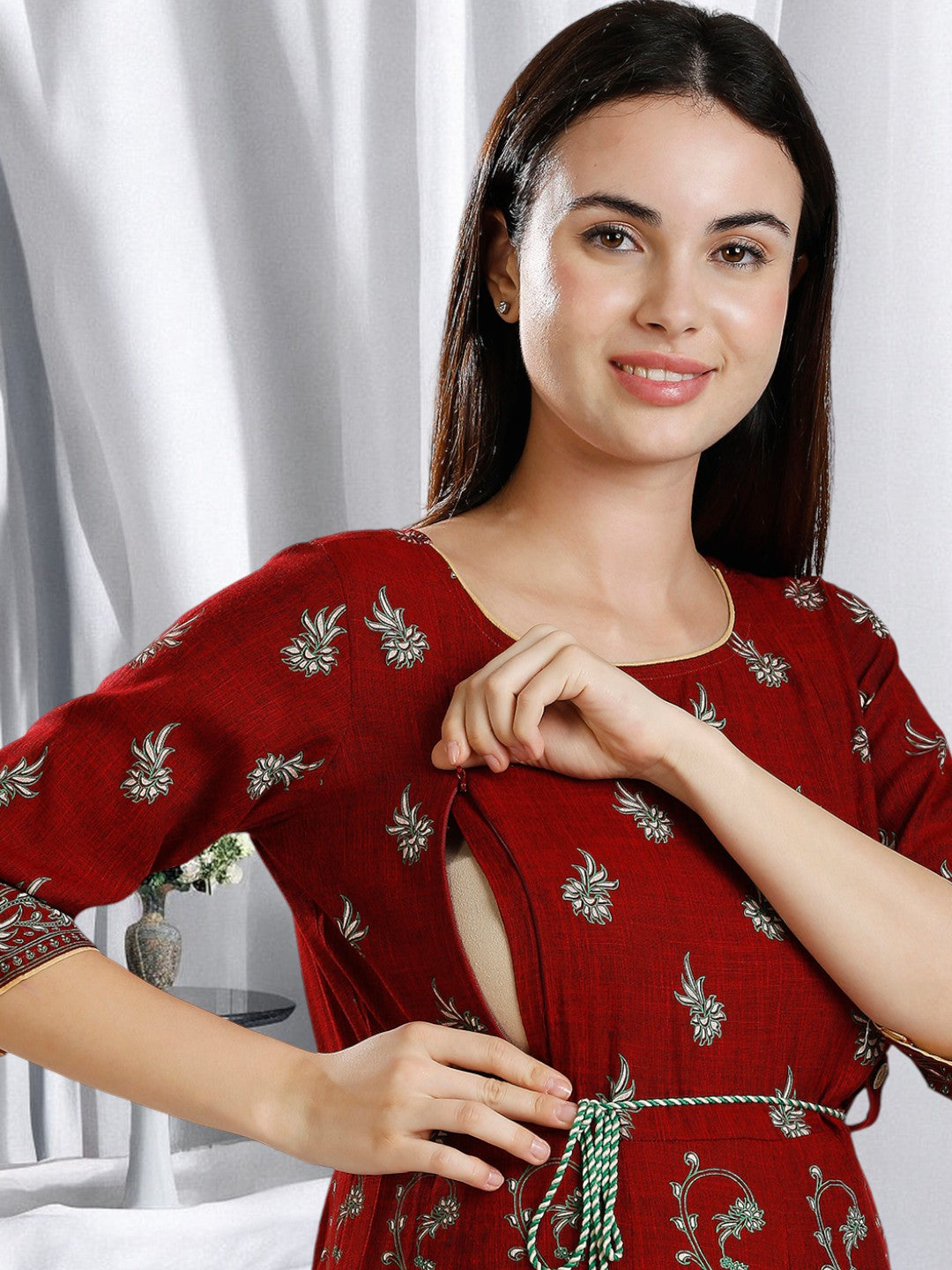 CLASSIC ETHNIC MATERNITY ANARAKALI FOR WOMEN