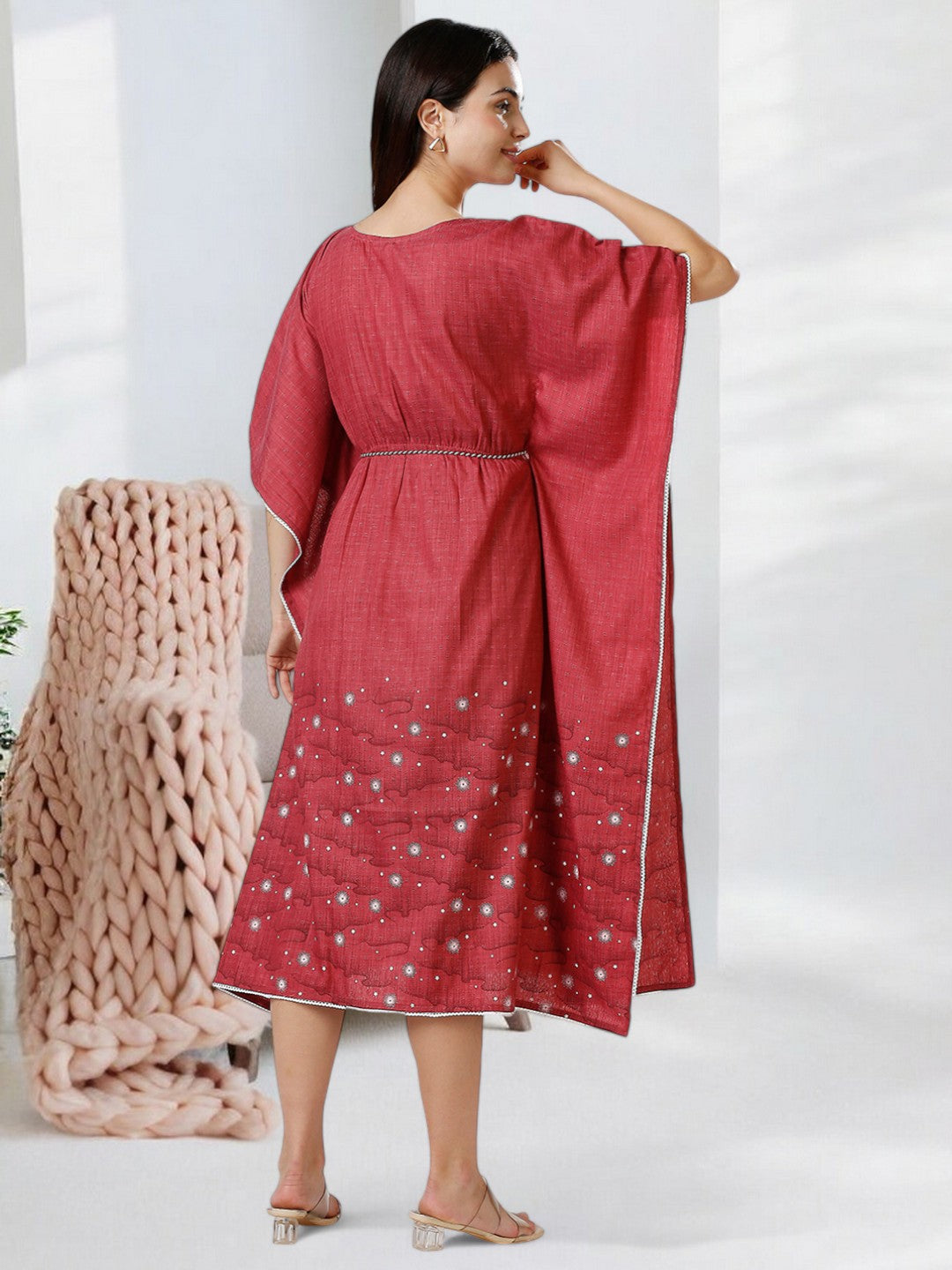 STYLISH FEEDING KAFTAN FOR WOMEN WITH ZIPPERS