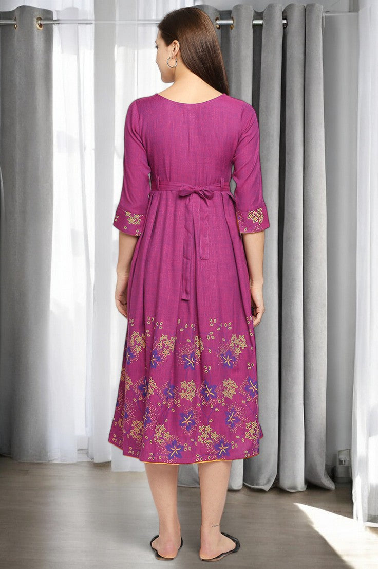 RADIANT MATERNITY FLARED KURTA FOR WOMEN