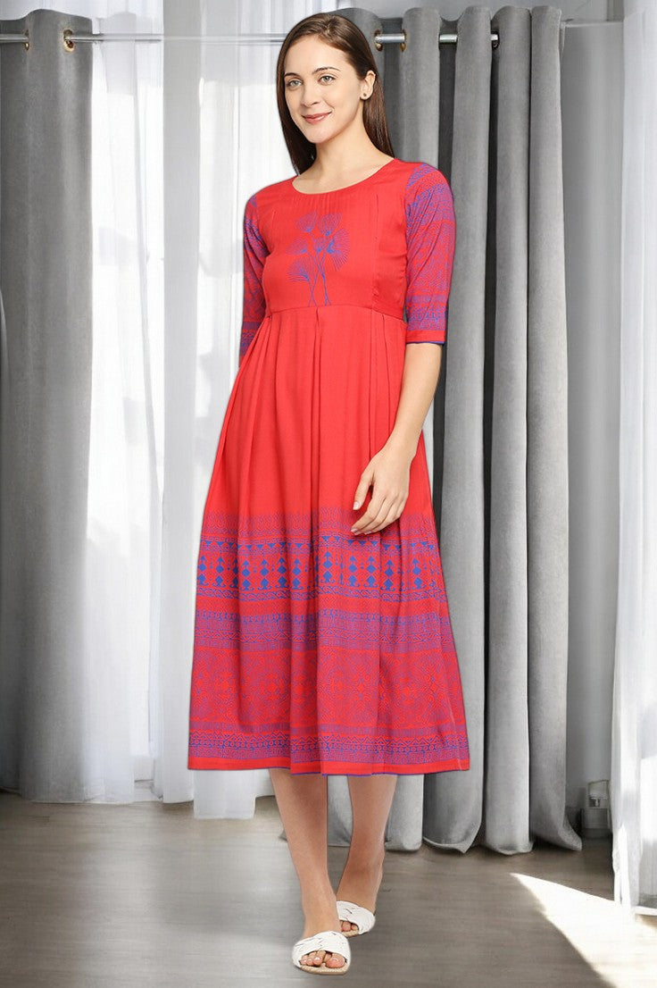 RADIANT MATERNITY FLARED KURTA FOR MOTHER