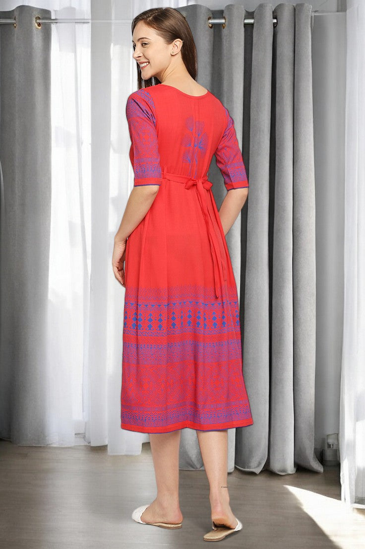 RADIANT MATERNITY FLARED KURTA FOR MOTHER