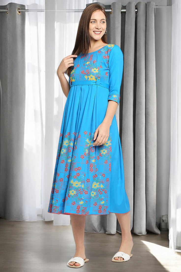 RADIANT MATERNITY FLARED KURTA FOR MOMS