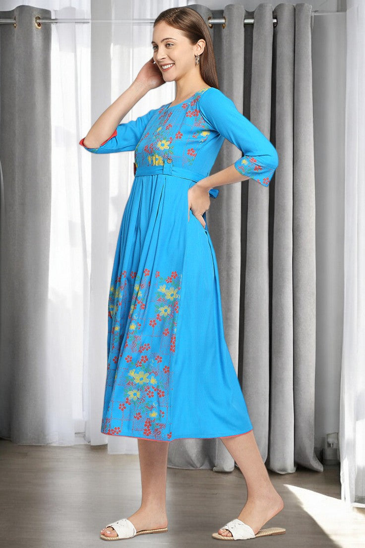 RADIANT MATERNITY FLARED KURTA FOR MOMS