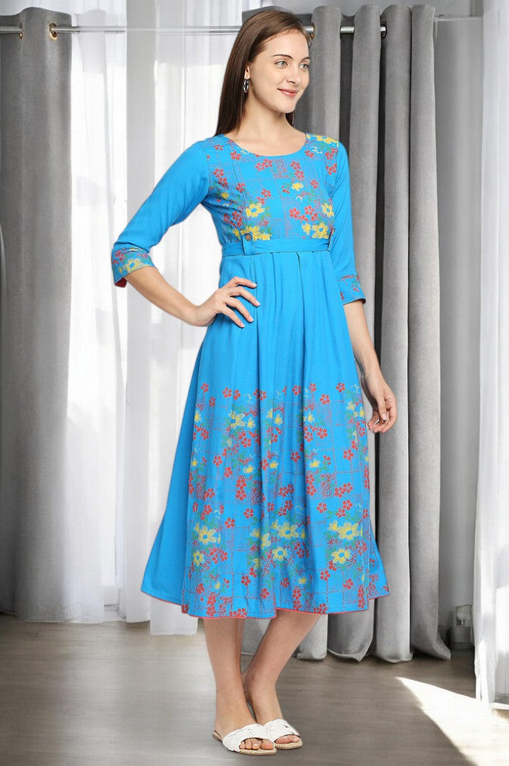 RADIANT MATERNITY FLARED KURTA FOR MOMS