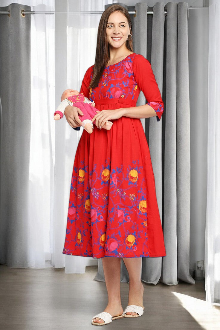 RADIANT NURSING FLARED KURTA FOR WOMEN