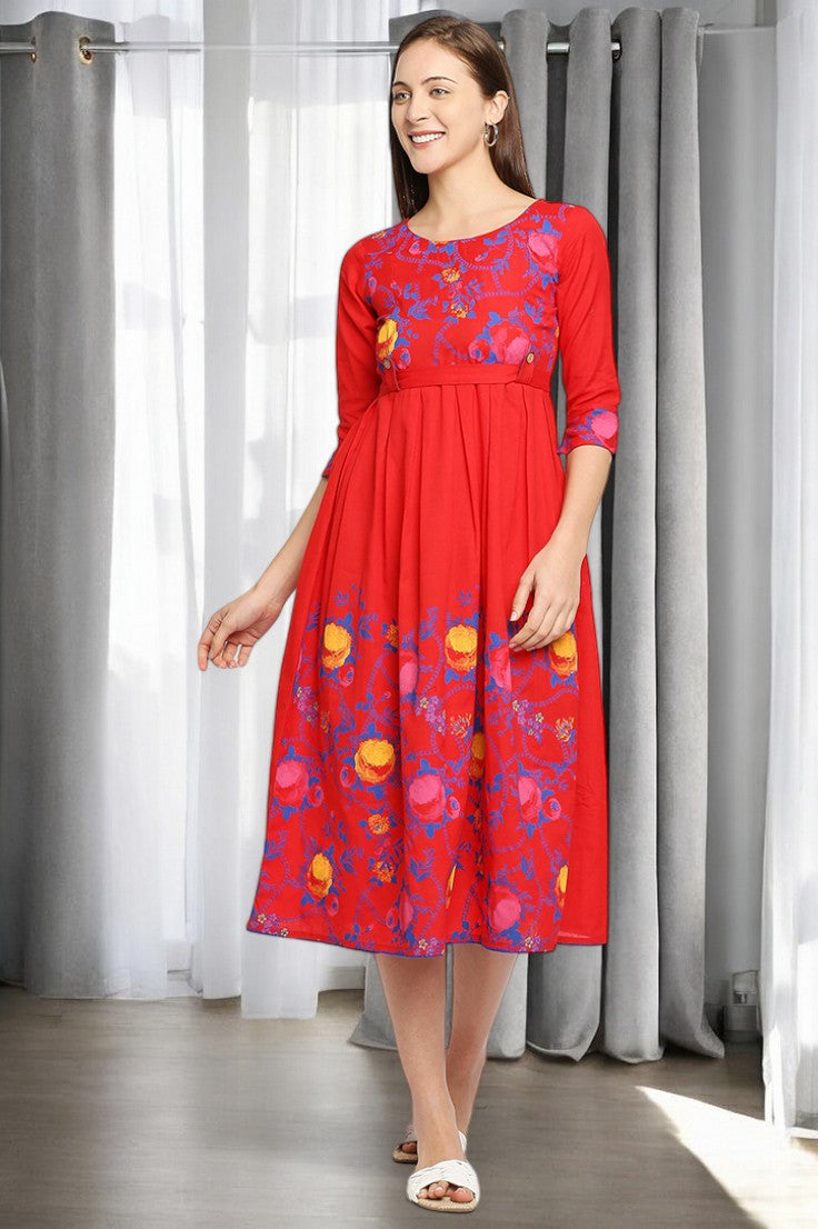 RADIANT NURSING FLARED KURTA FOR WOMEN