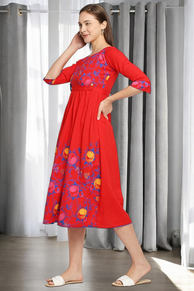 RADIANT NURSING FLARED KURTA FOR WOMEN