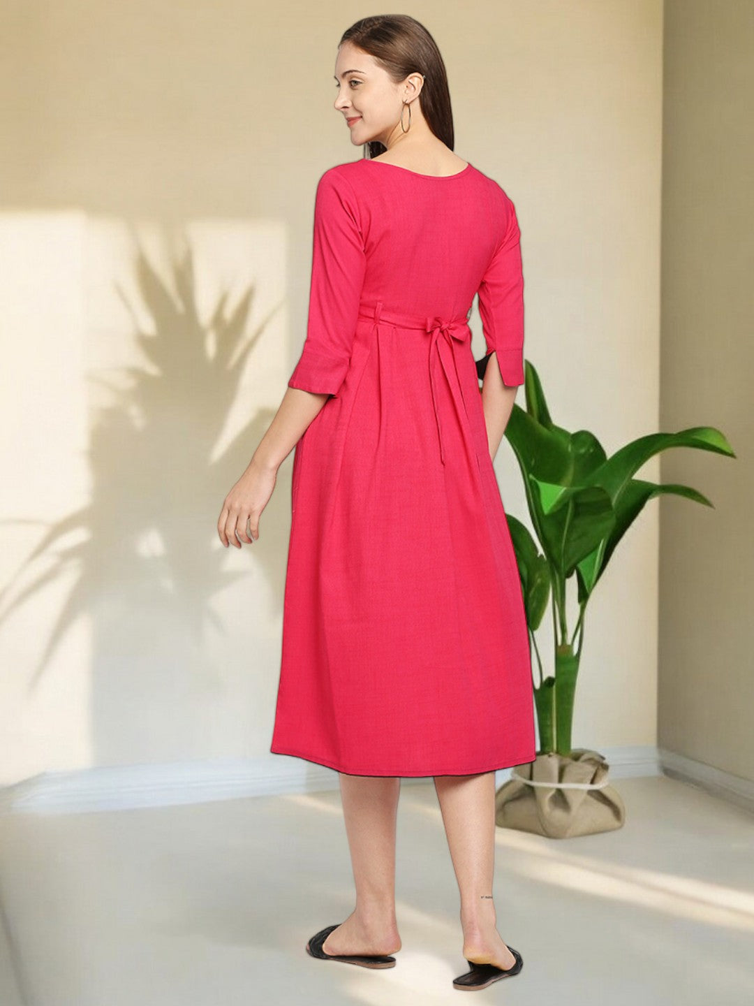 VIBRANT PREGNANCY FLARED KURTA FOR WOMEN