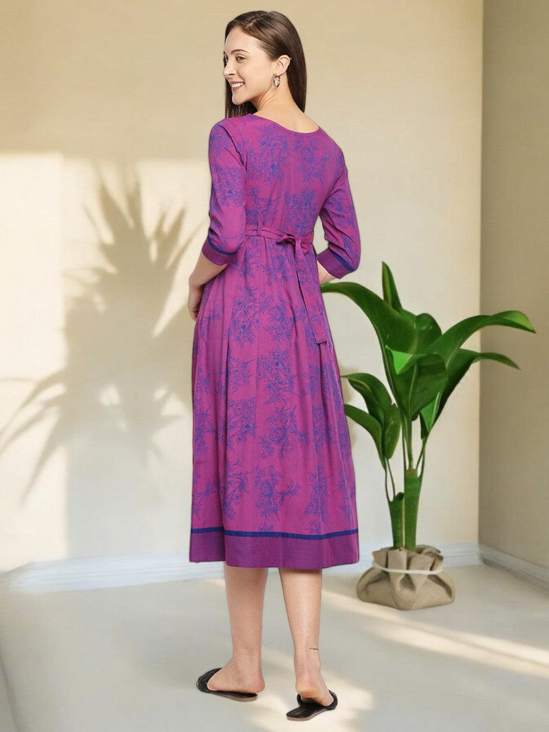 VIBRANT MATERNITY FLARED KURTA FOR WOMEN