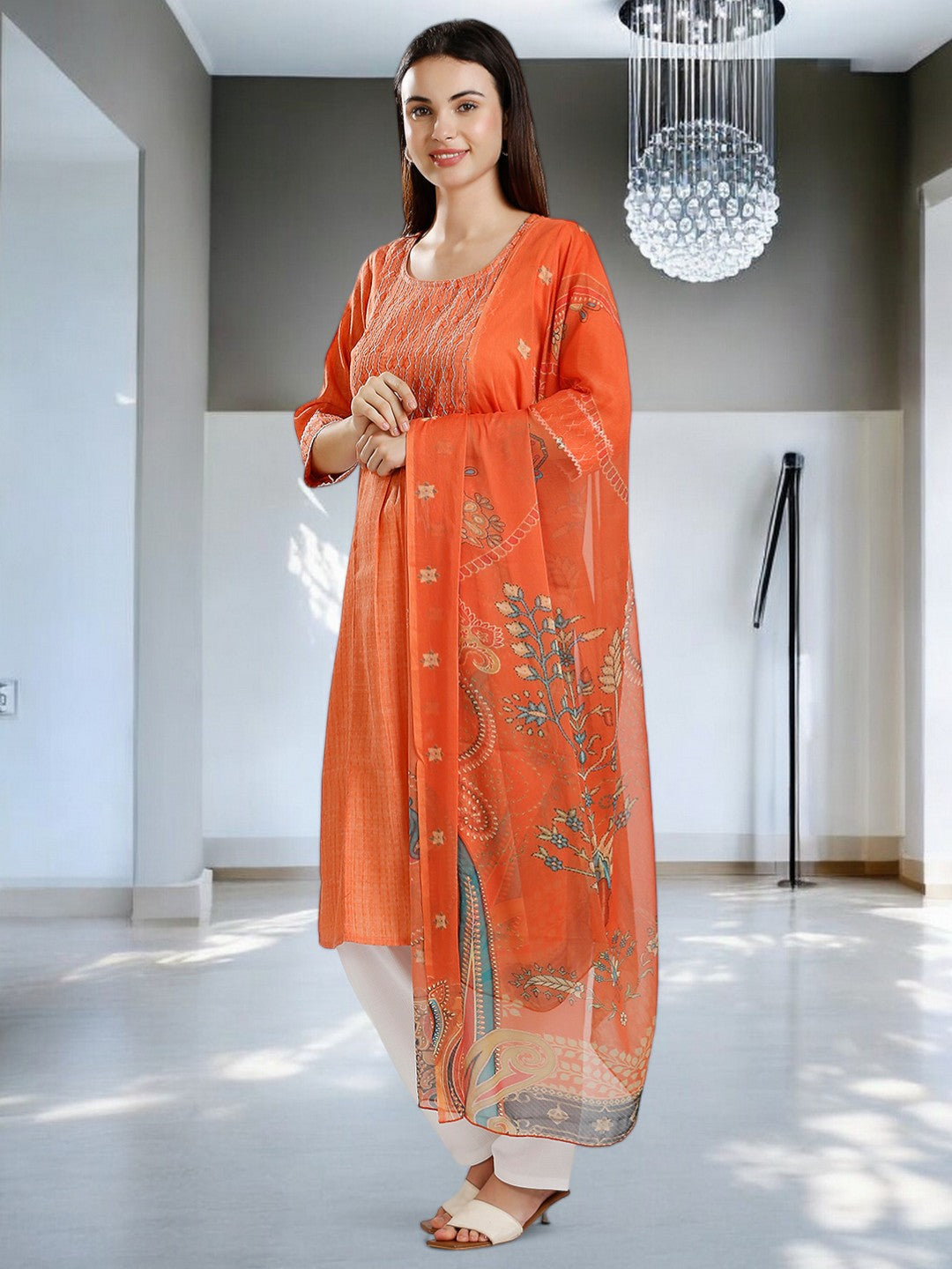 GRACEFUL ETHNIC NURSING KURTA SET FOR WOMEN