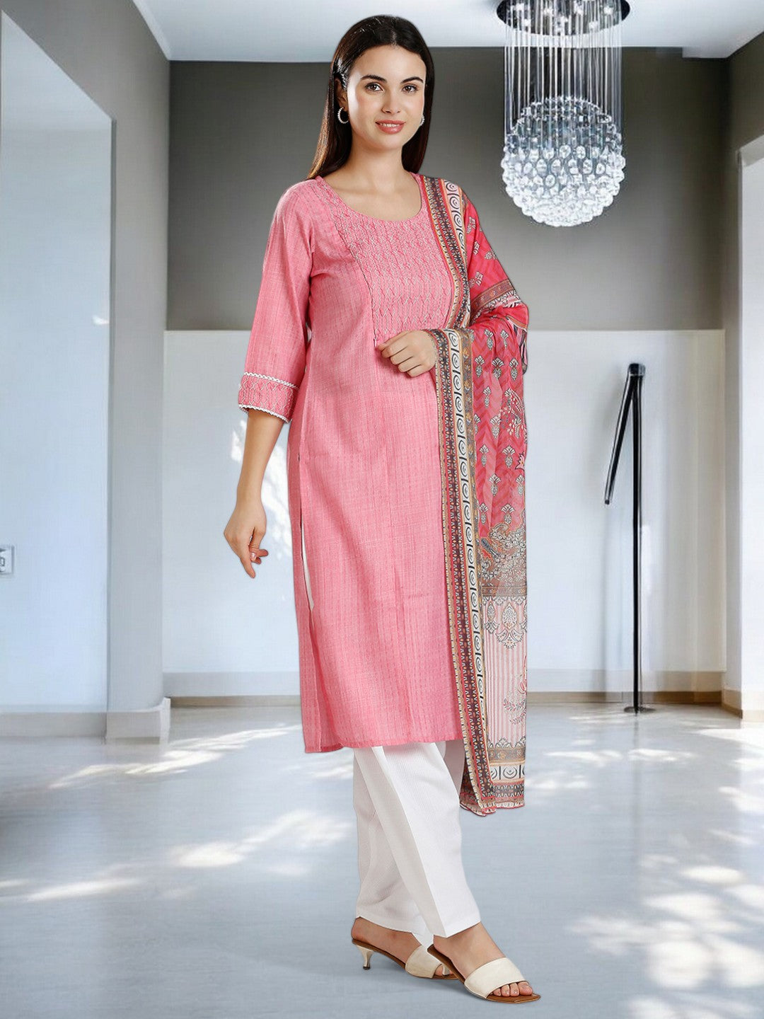 GRACEFUL ETHNIC FEEDING KURTA SET FOR WOMEN