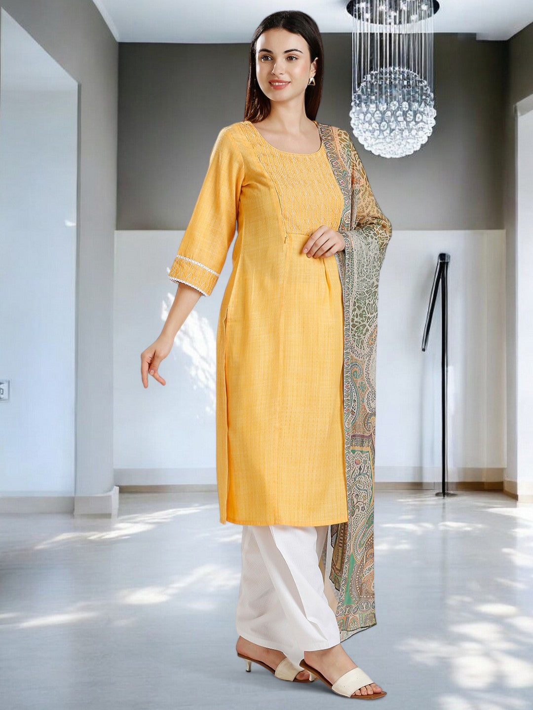 GRACEFUL ETHNIC PREGNANCY KURTA SET FOR WOMEN