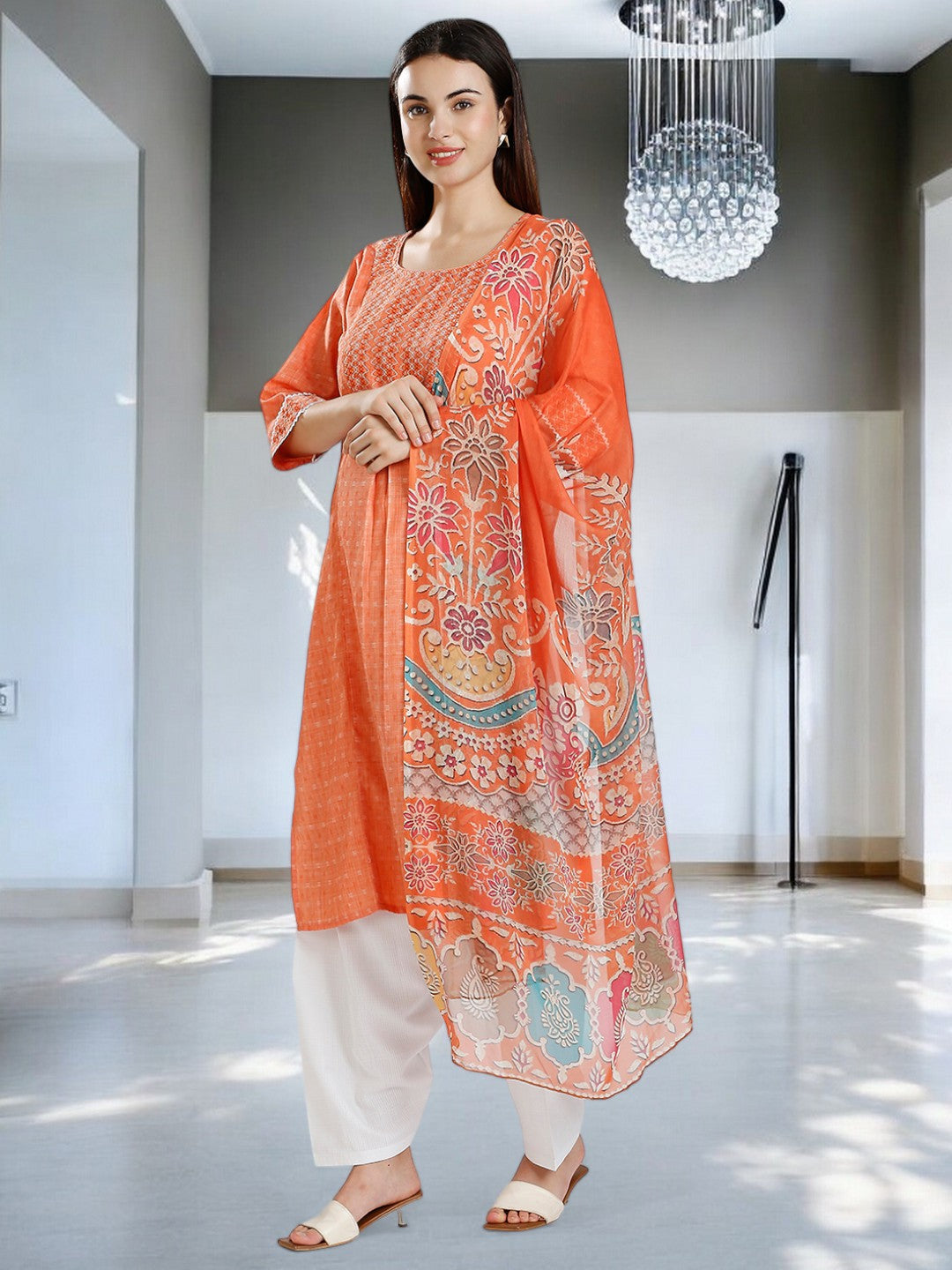 CLASSIC ETHNIC NURSING KURTA SET FOR WOMEN