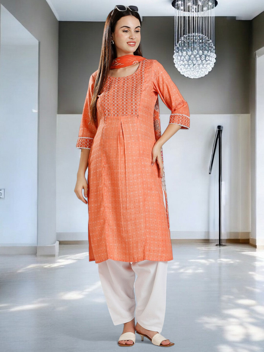 CLASSIC ETHNIC NURSING KURTA SET FOR WOMEN