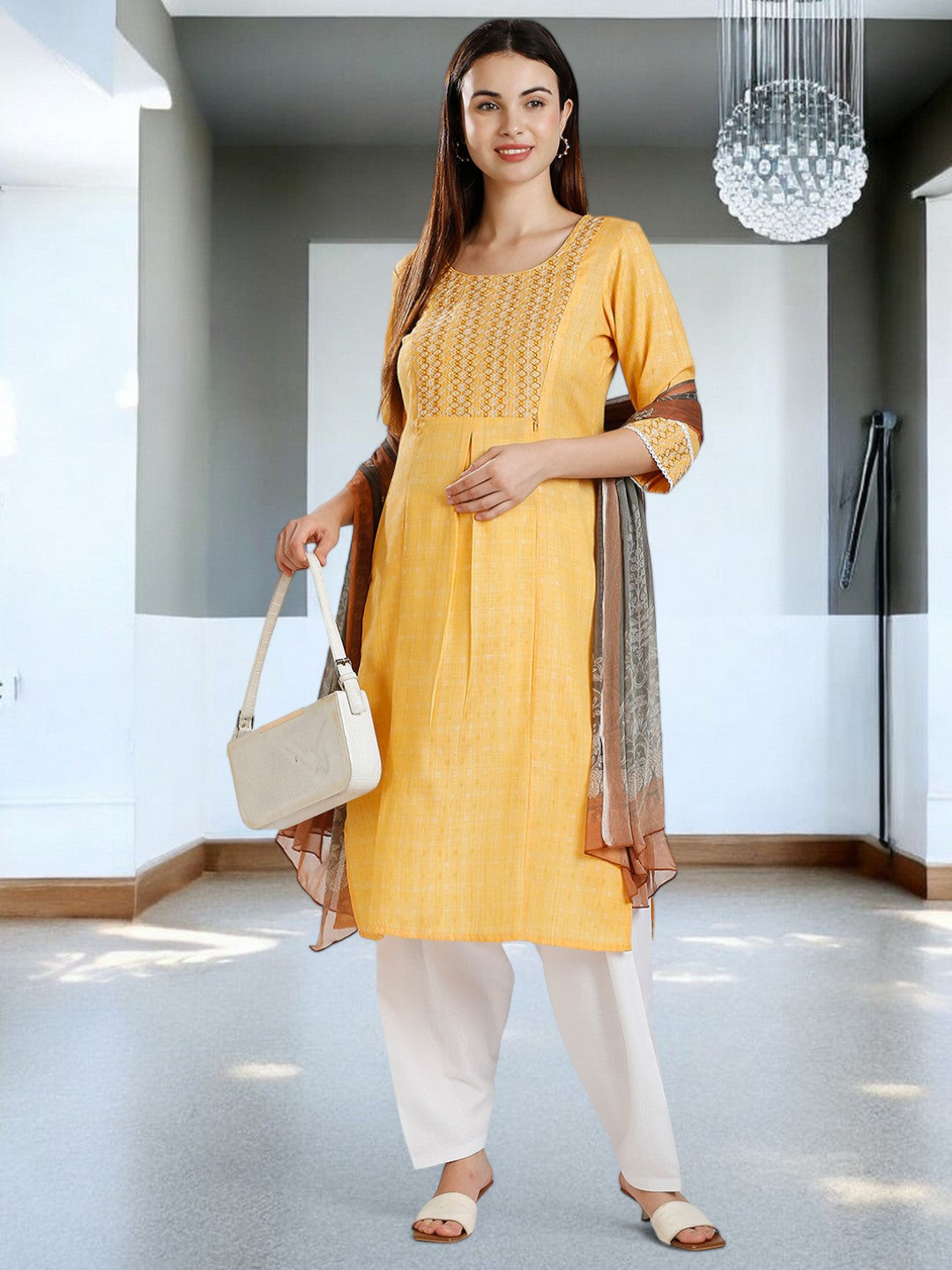 CLASSIC ETHNIC FEEDING KURTA SET FOR WOMEN