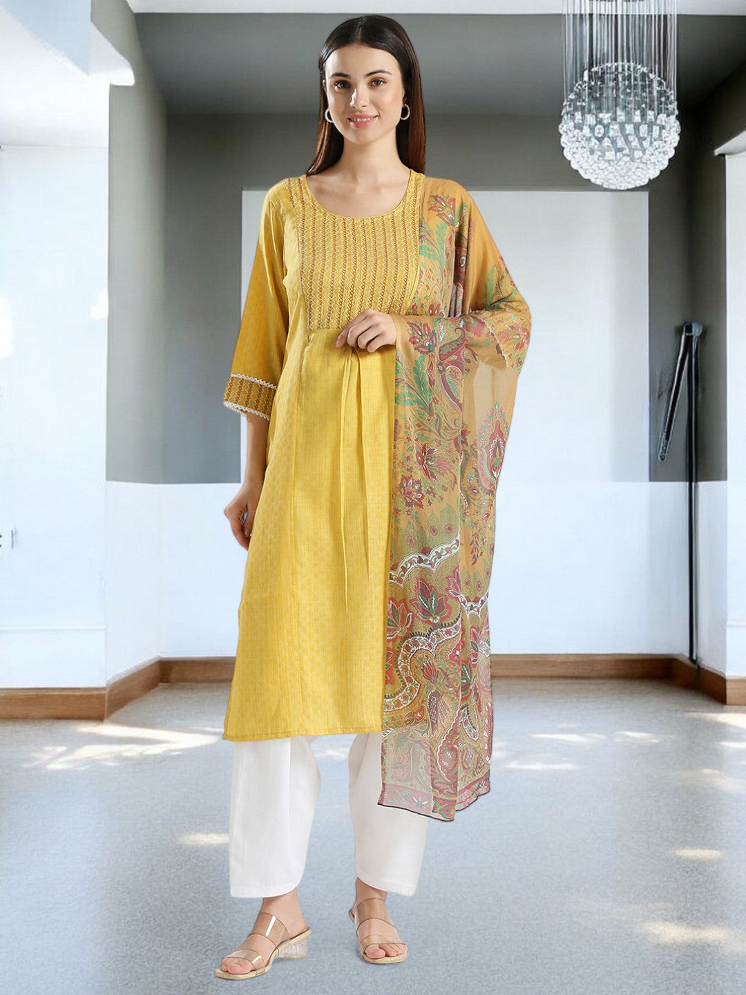 CLASSIC ETHNIC MATERNITY KURTA SET FOR WOMEN