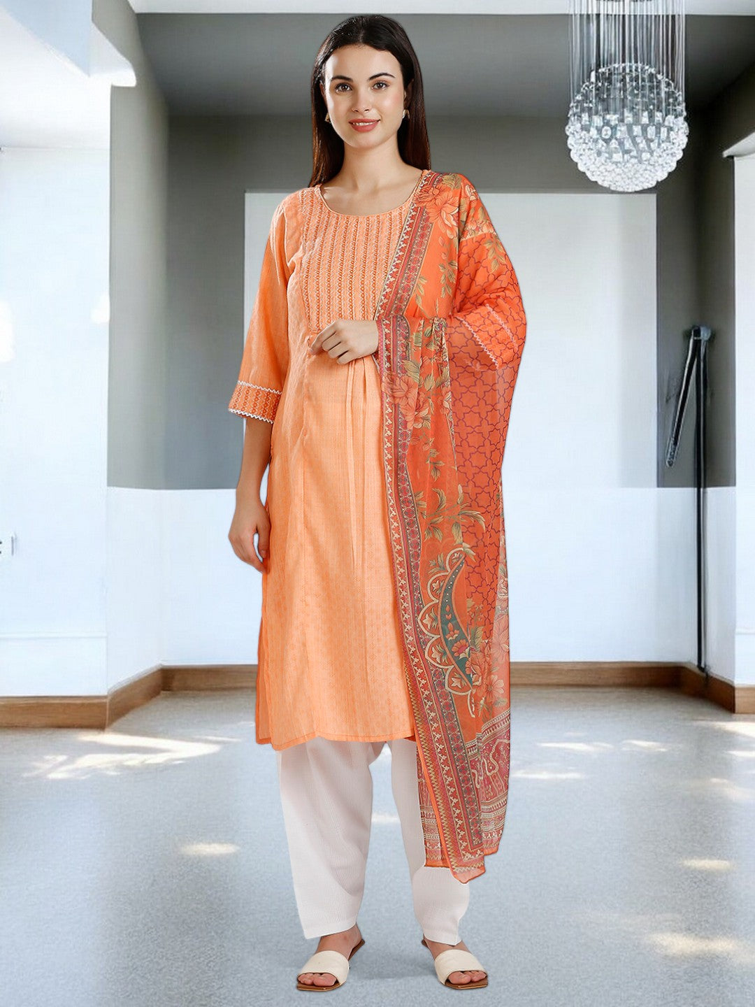 GRACEFUL ETHNIC NURSING KURTA SET FOR MOTHER