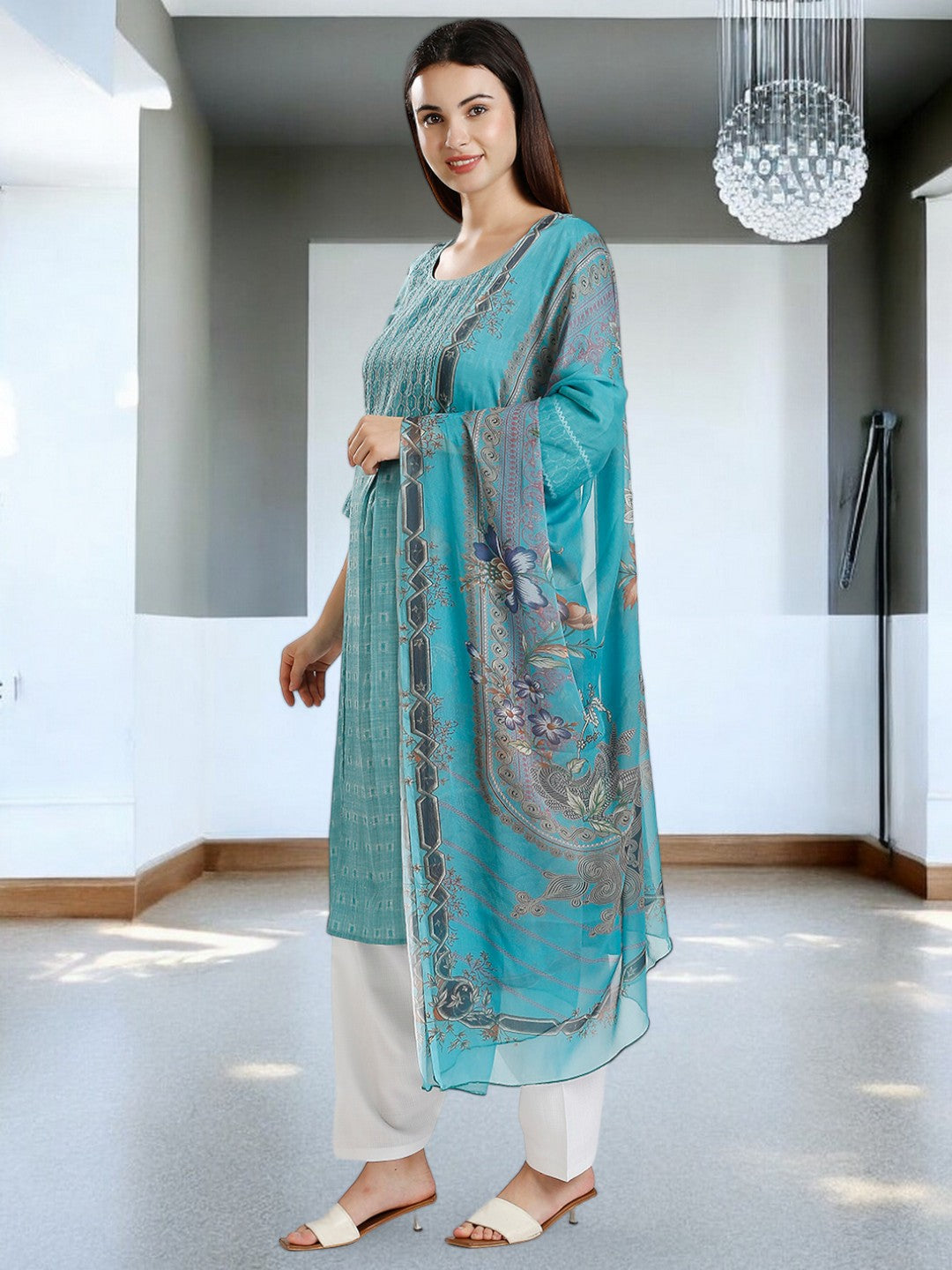 ETHNIC NURSING KURTA PANT WITH DUPATTA