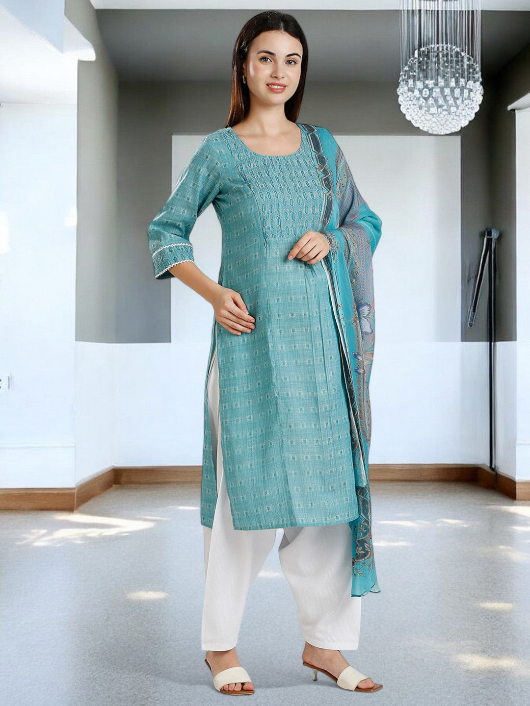 ETHNIC NURSING KURTA PANT WITH DUPATTA