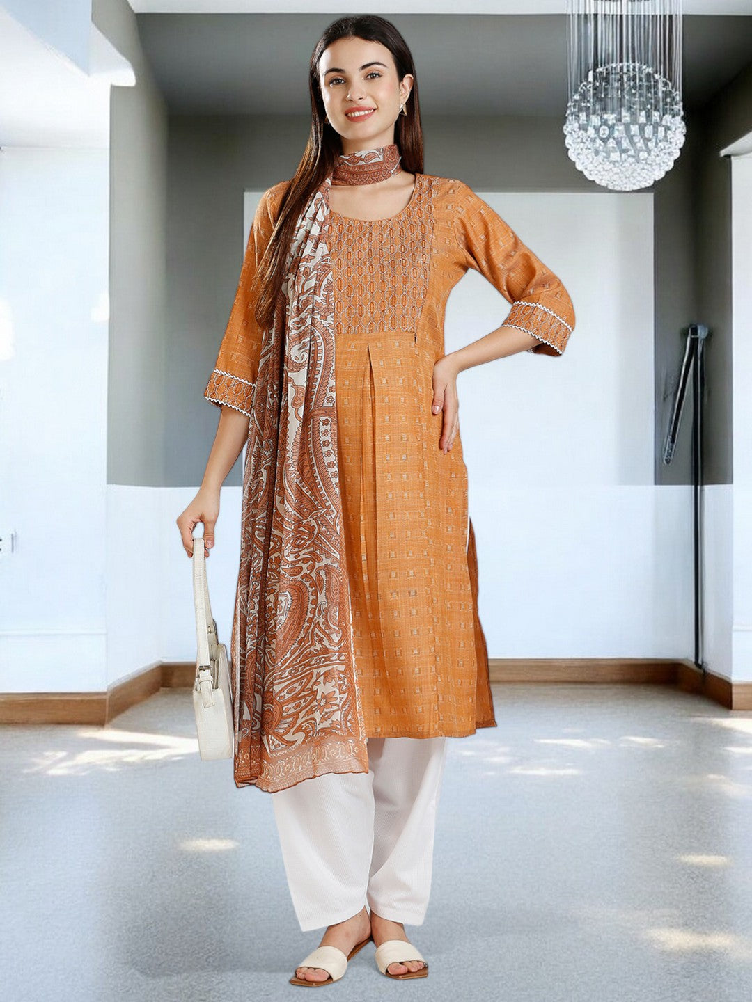 ETHNIC PREGNANCY KURTA PANT WITH DUPATTA