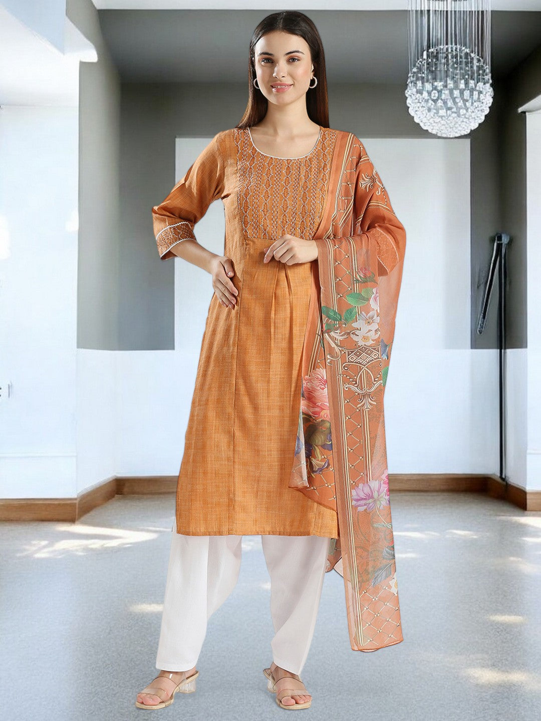 ETHNIC MATERNITY KURTA PANT SET FOR WOMEN