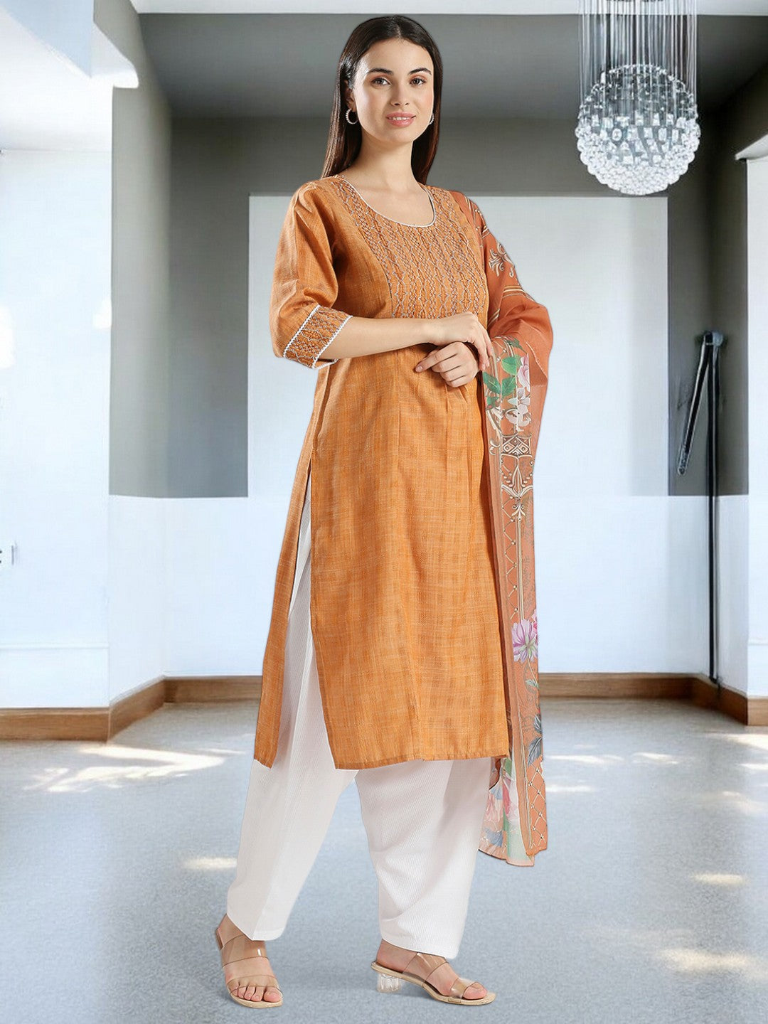 ETHNIC MATERNITY KURTA PANT SET FOR WOMEN