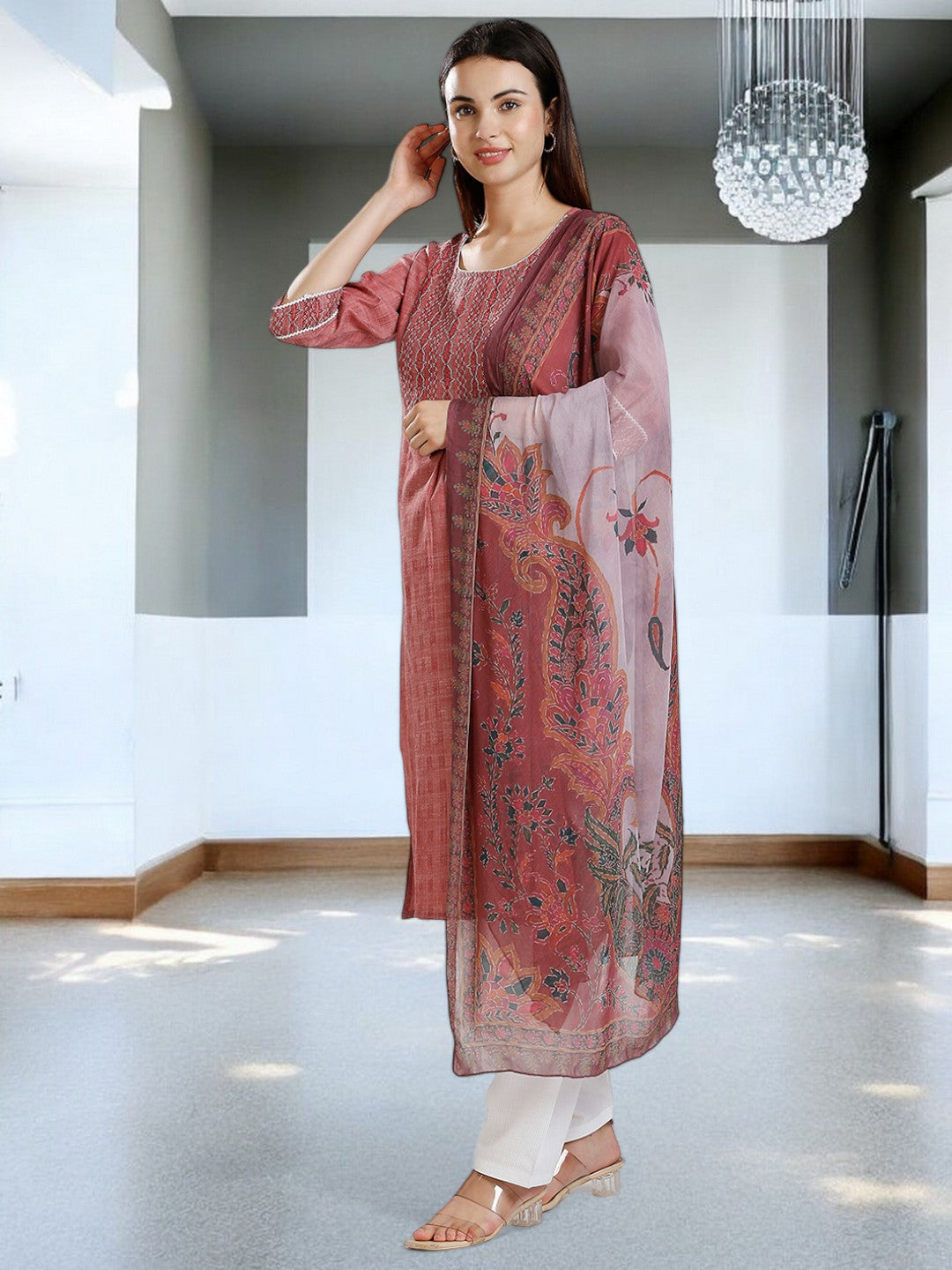 ETHNIC NURSING KURTA PANT SET FOR WOMEN