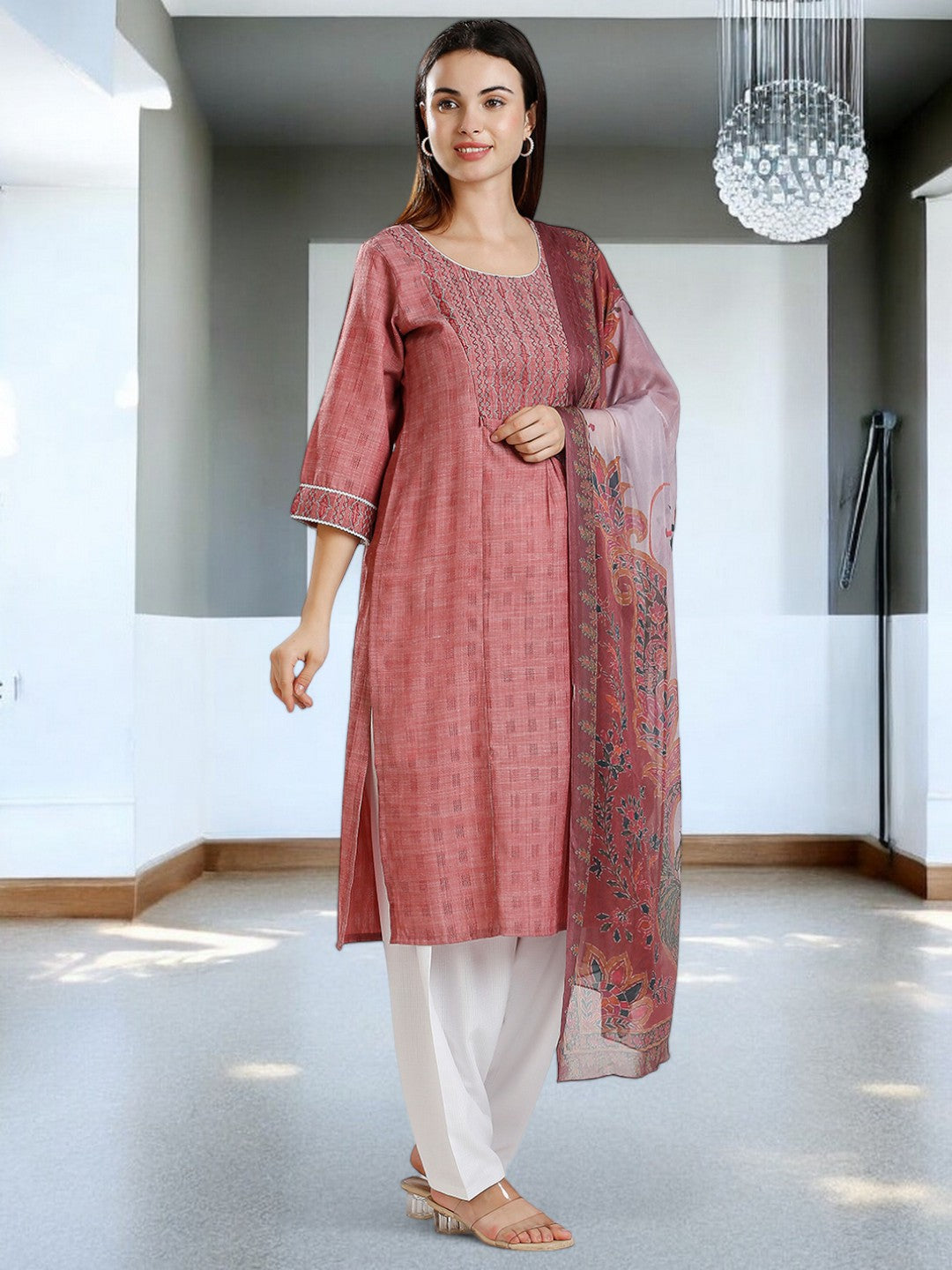 ETHNIC NURSING KURTA PANT SET FOR WOMEN