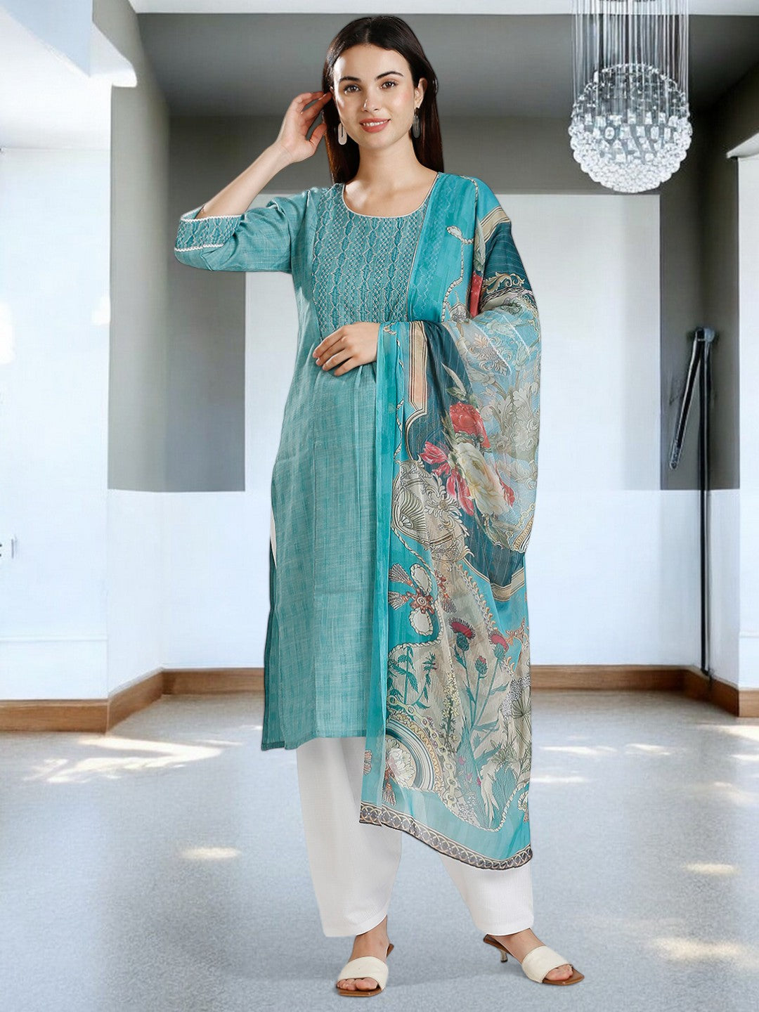 ETHNIC FEEDING KURTA PANT SET FOR WOMEN