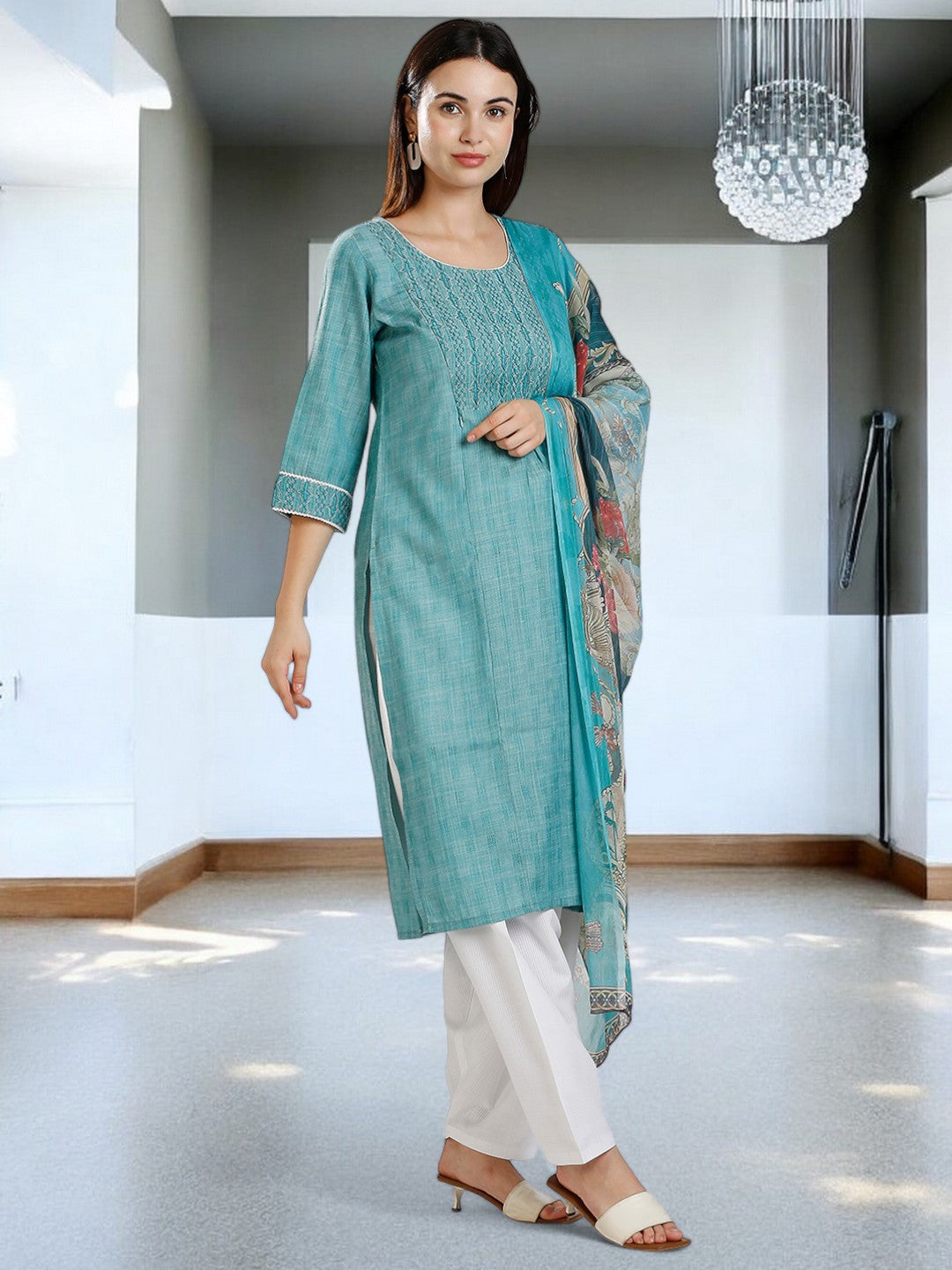 ETHNIC FEEDING KURTA PANT SET FOR WOMEN