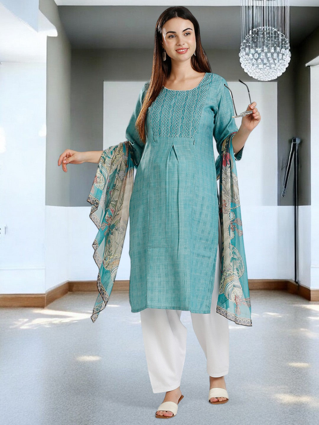 ETHNIC FEEDING KURTA PANT SET FOR WOMEN