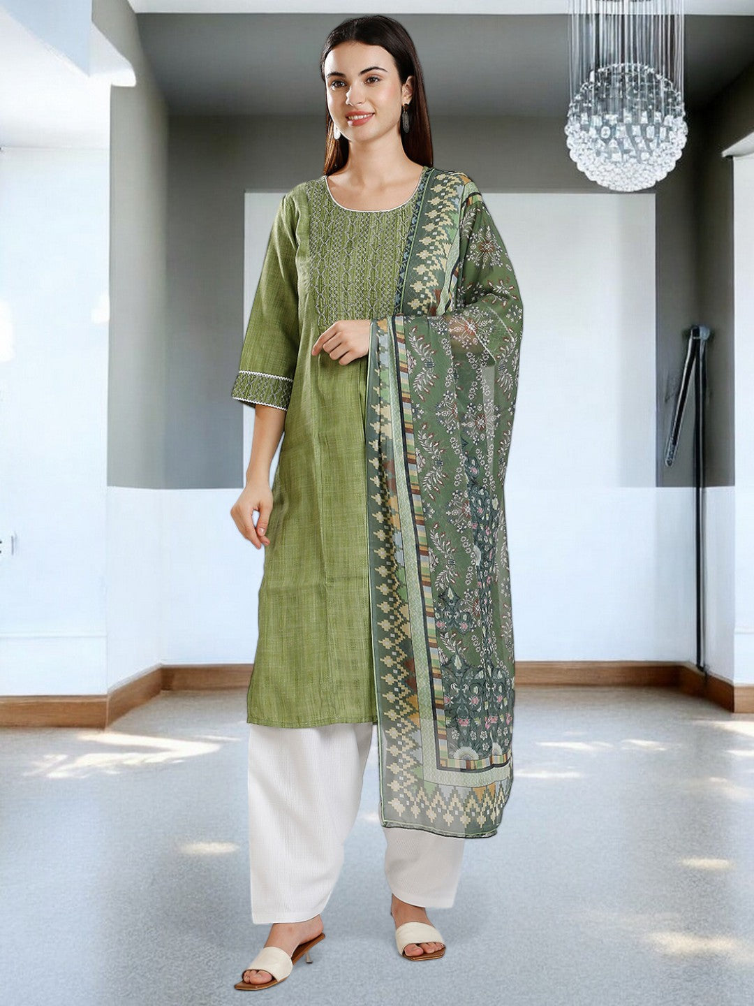 ETHNIC PREGNANCY KURTA PANT SET FOR WOMEN