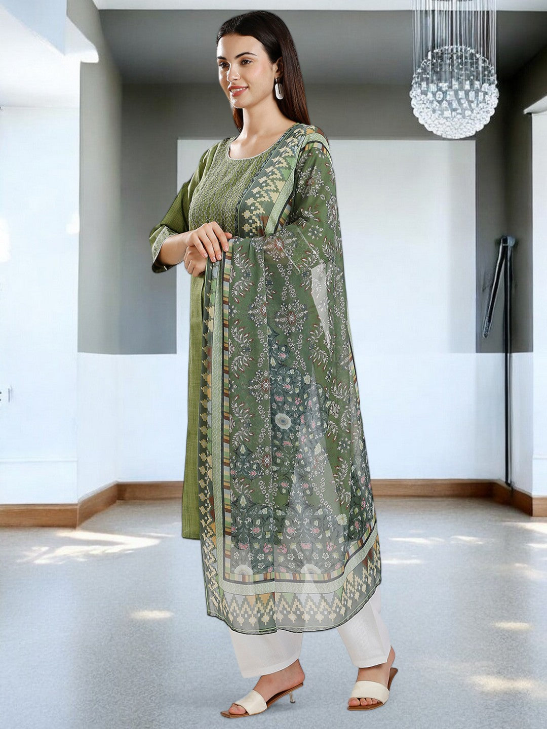 ETHNIC PREGNANCY KURTA PANT SET FOR WOMEN