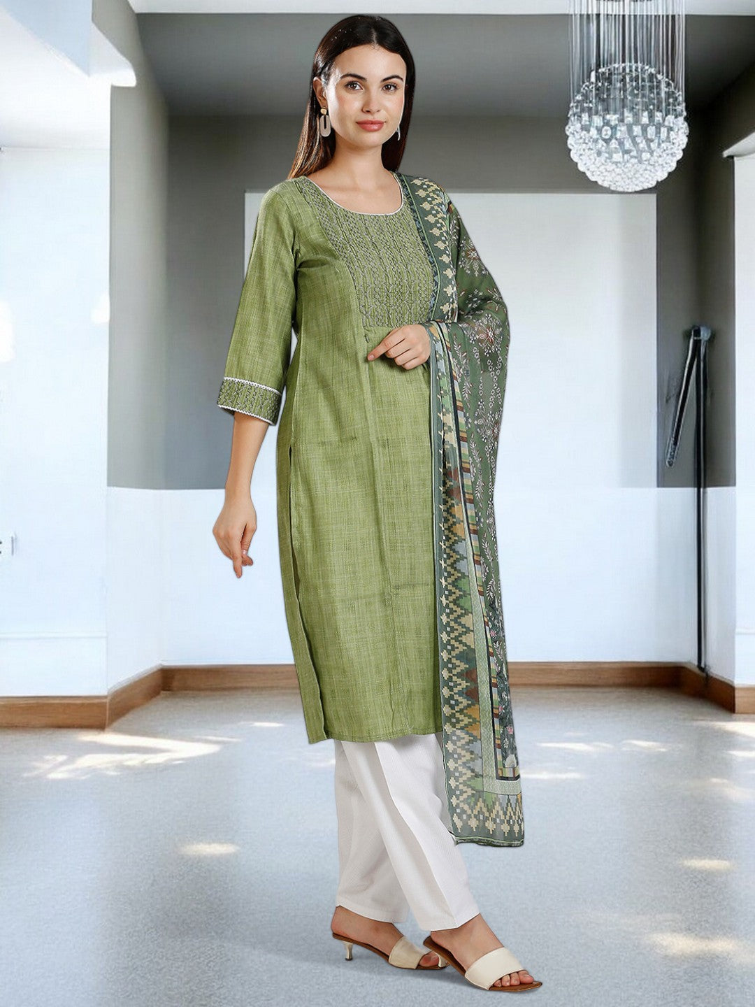 ETHNIC PREGNANCY KURTA PANT SET FOR WOMEN